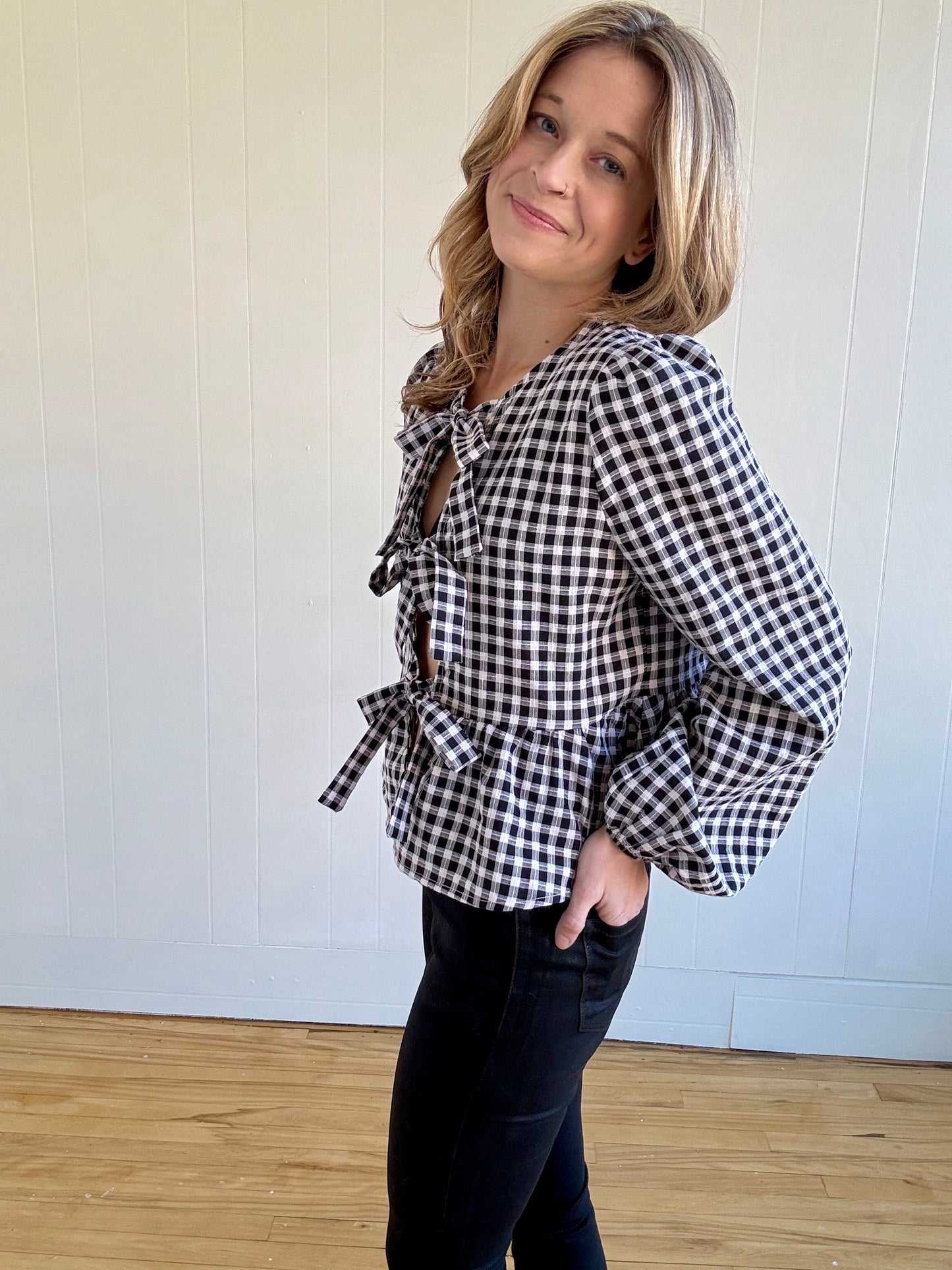 Gemma Babydoll Bow Top