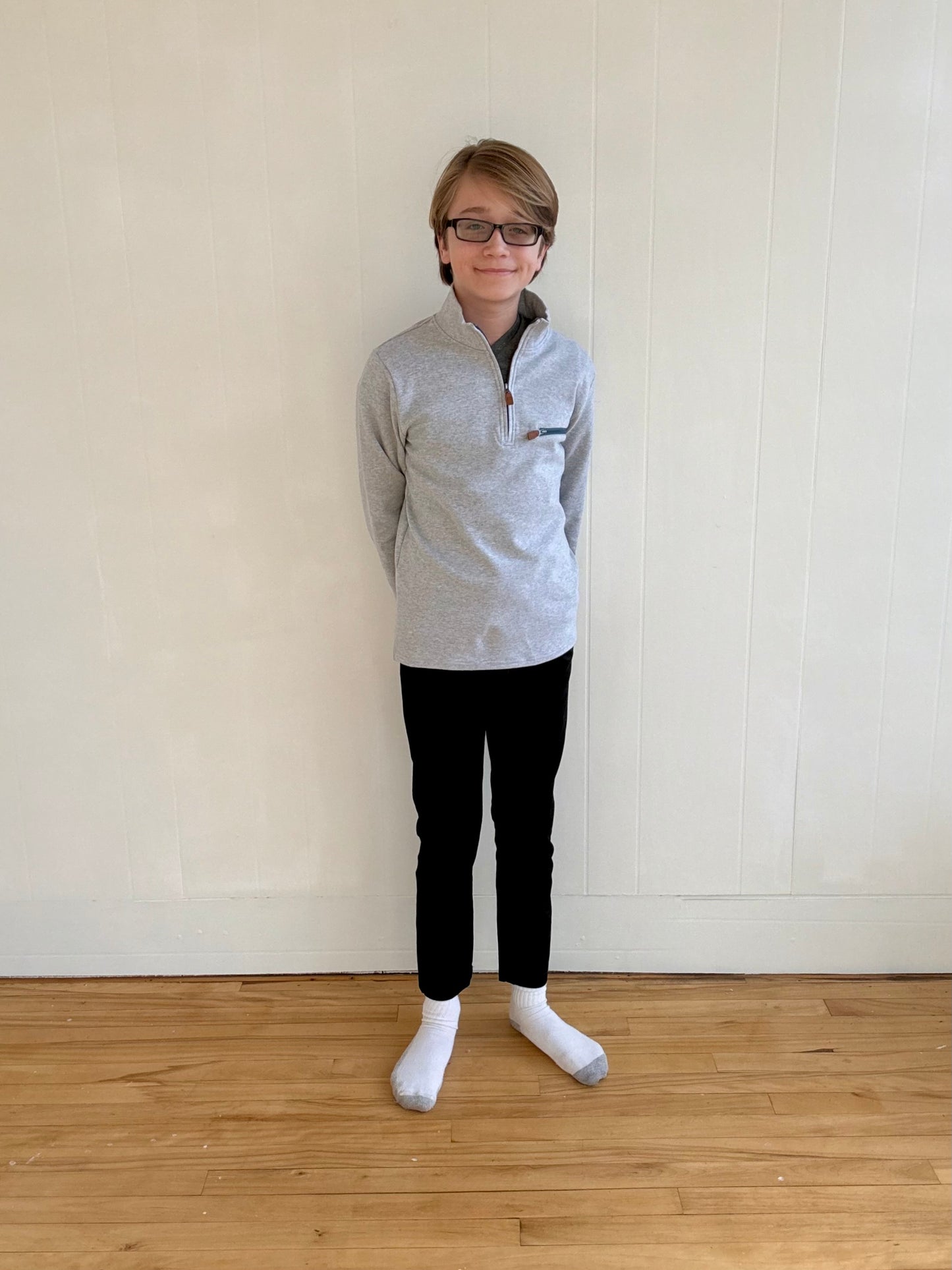 Kingston 1/4 Zip Pullover - Grey (kids)