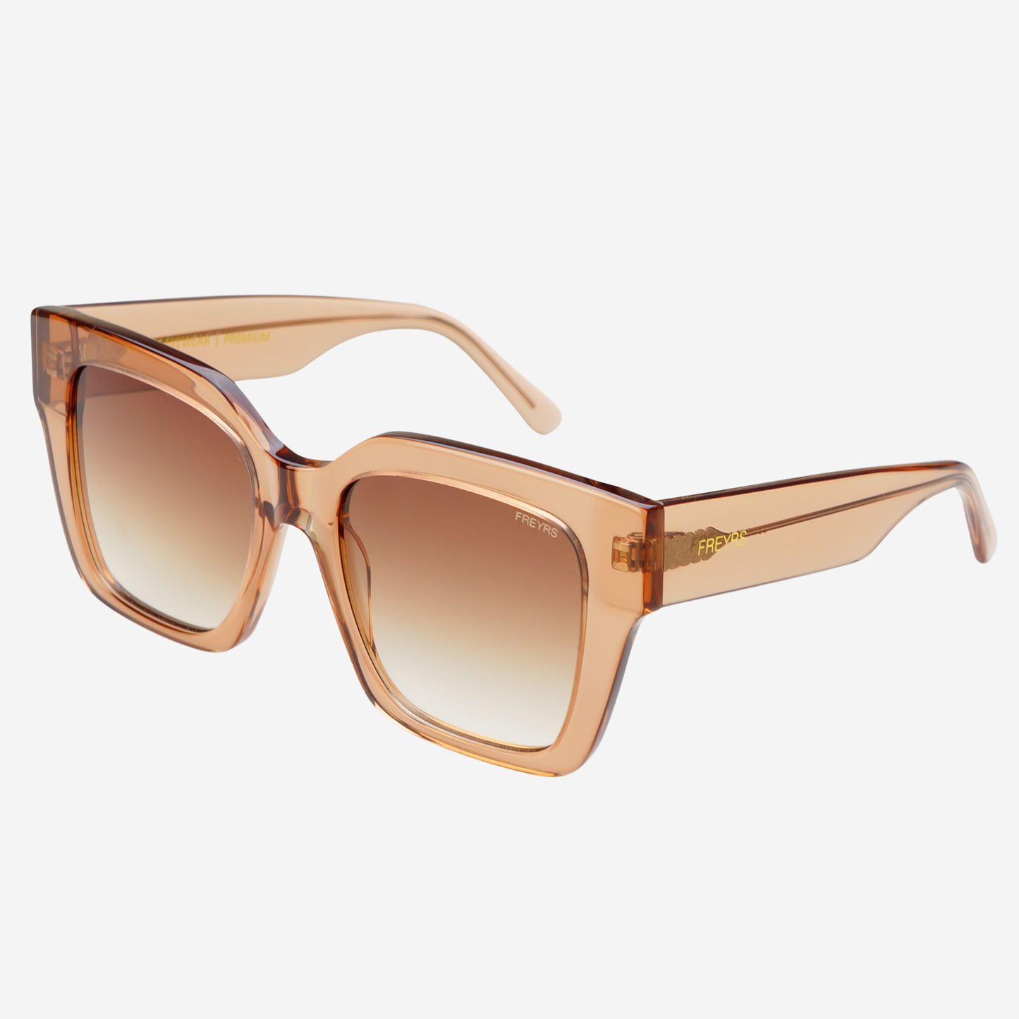Bon Chic Acetate Oversized Square Sunglasses, Crystal Brown