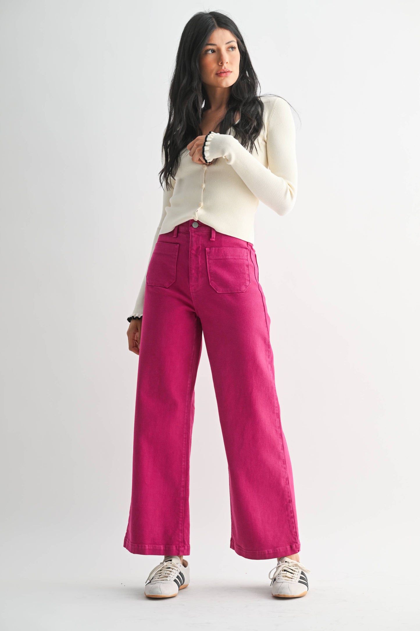 Oh So Pink! Patch Pocket Wide Leg