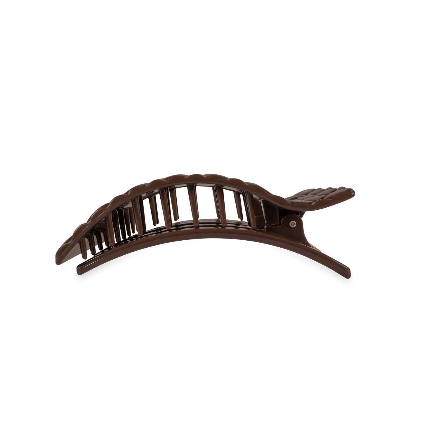 Flat Rectangle Hair Clip | Truly Taupe Quilted |Medium