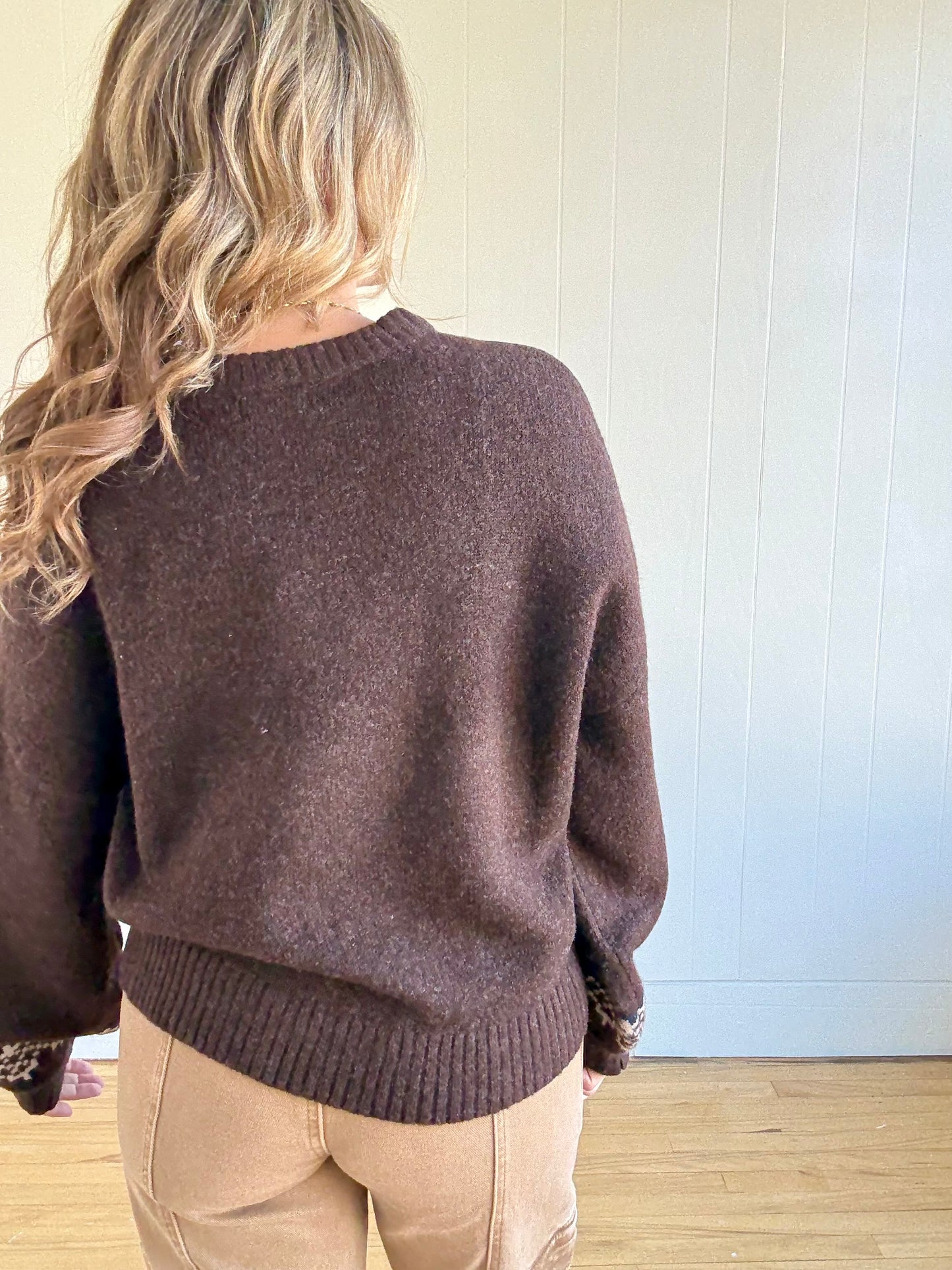 Bunny Jacquard Crewneck Sweater