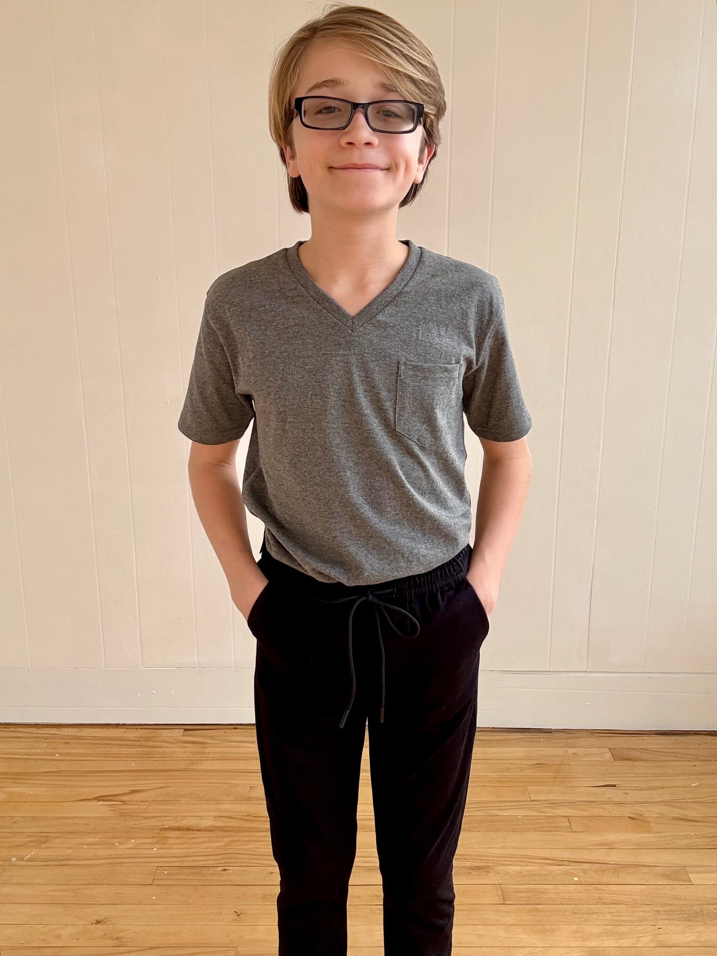 Grey V-Neck Tee (kids)