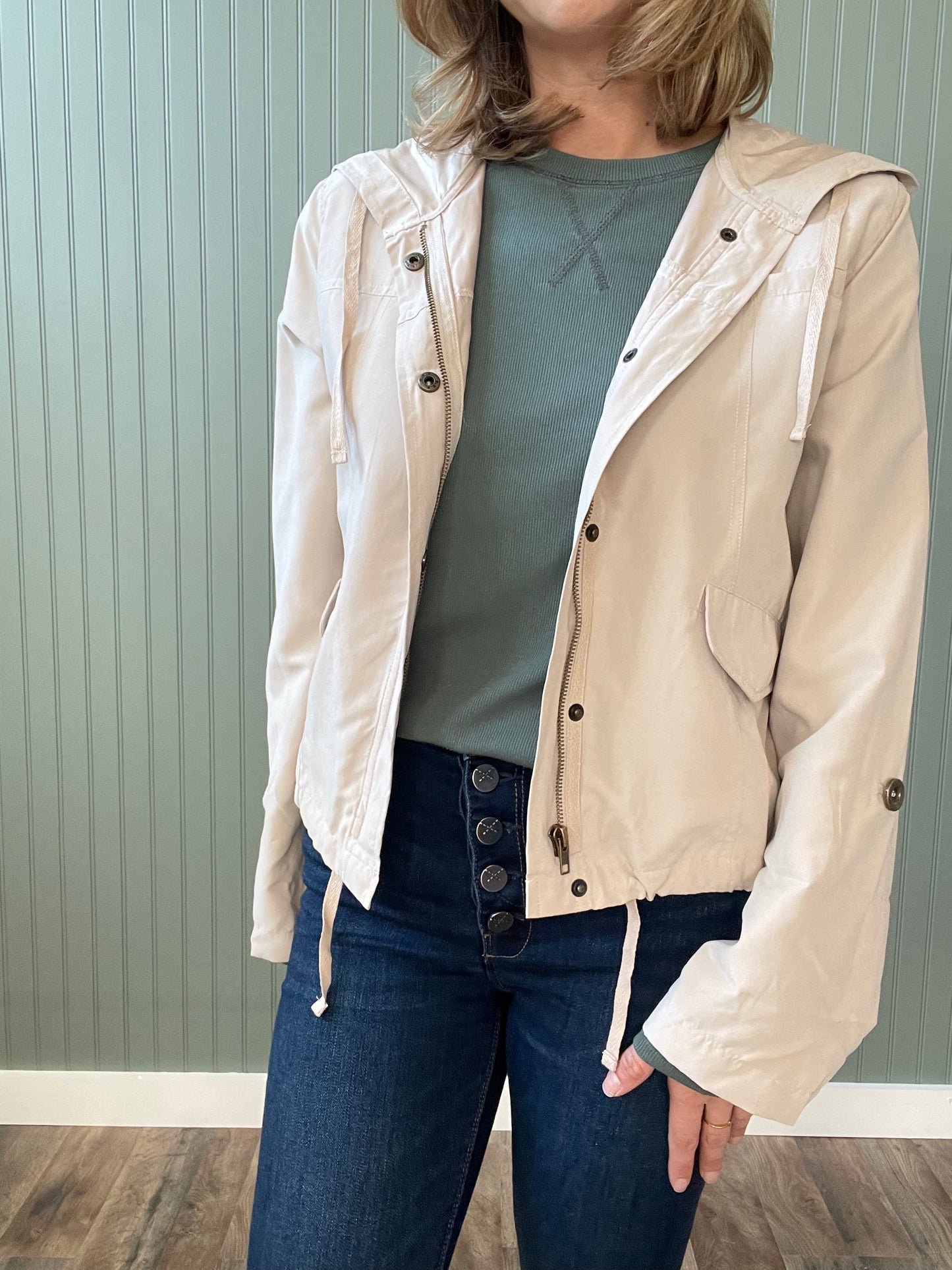 Willow Zip Up (Khaki)