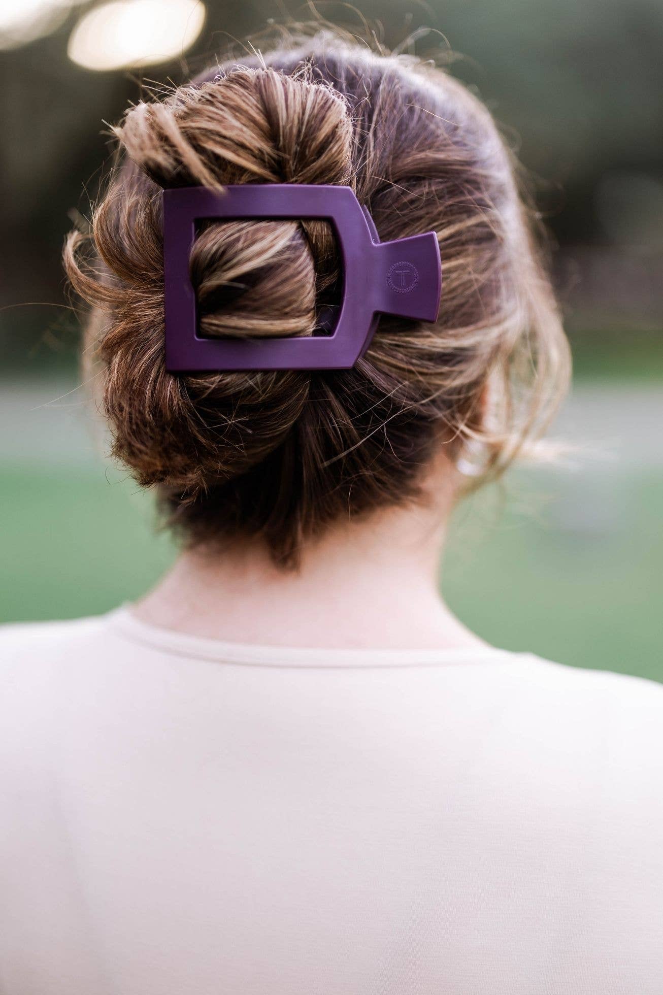 Square Flat Hair Clip | Burgundy Bliss | Large