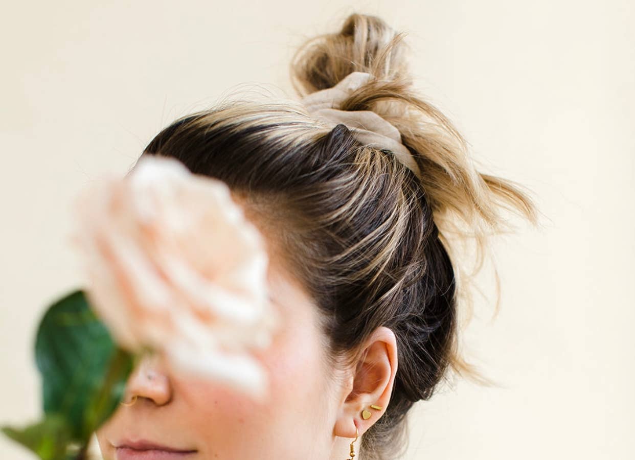 Mini Brass Heart Stud Earrings