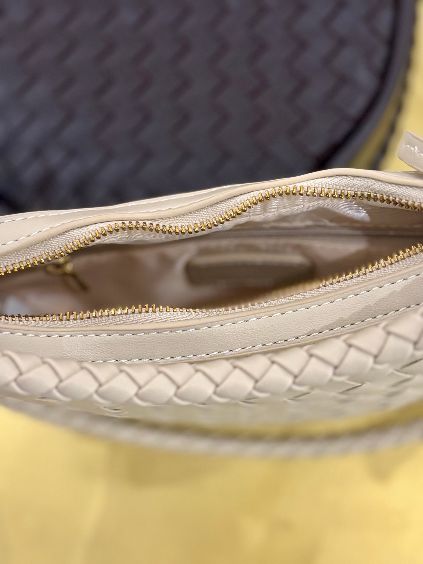 Hadley Woven Hobo Bag (Beige)