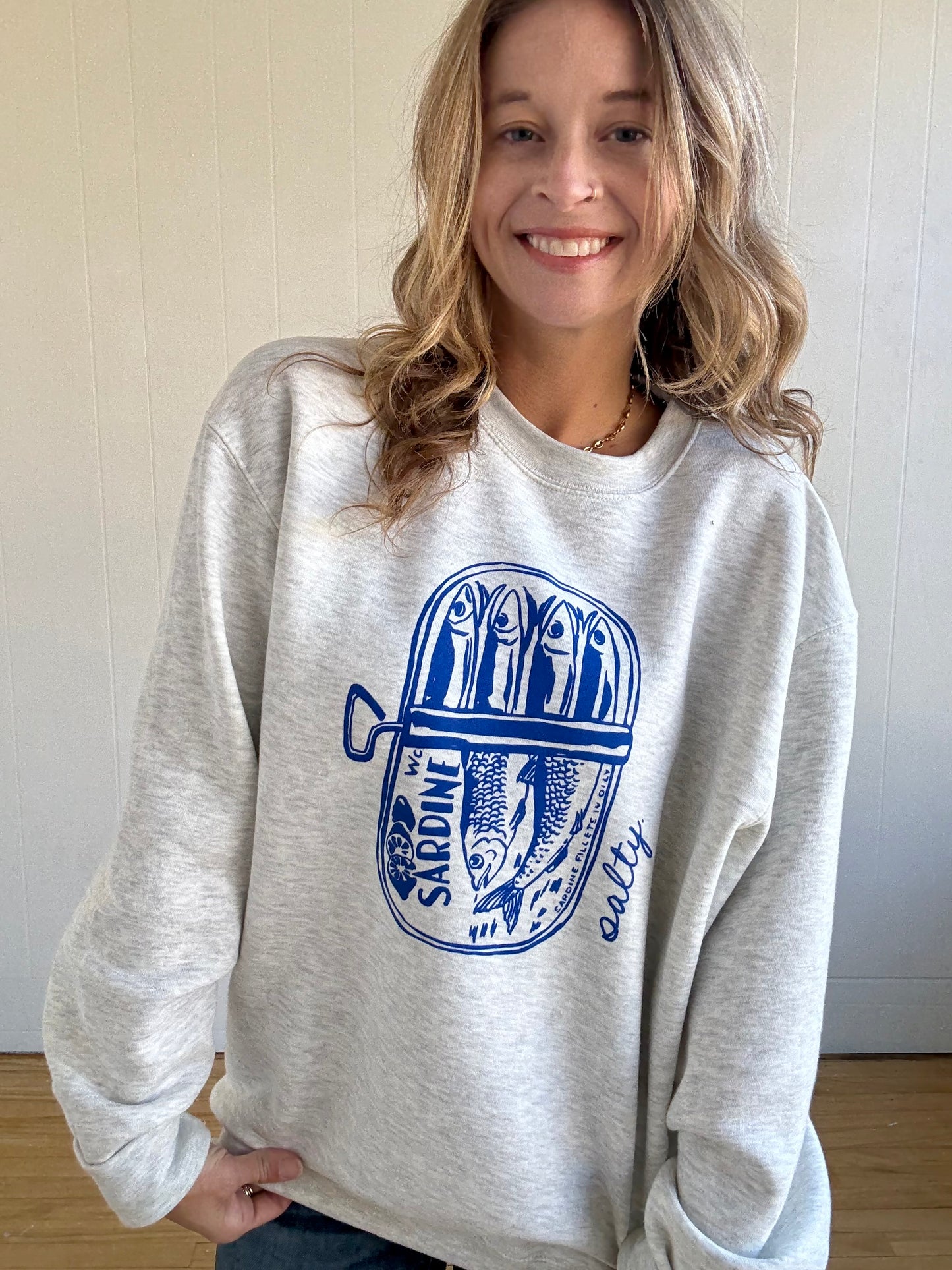 Salty Sardines Sweatshirt (Oat Heather)