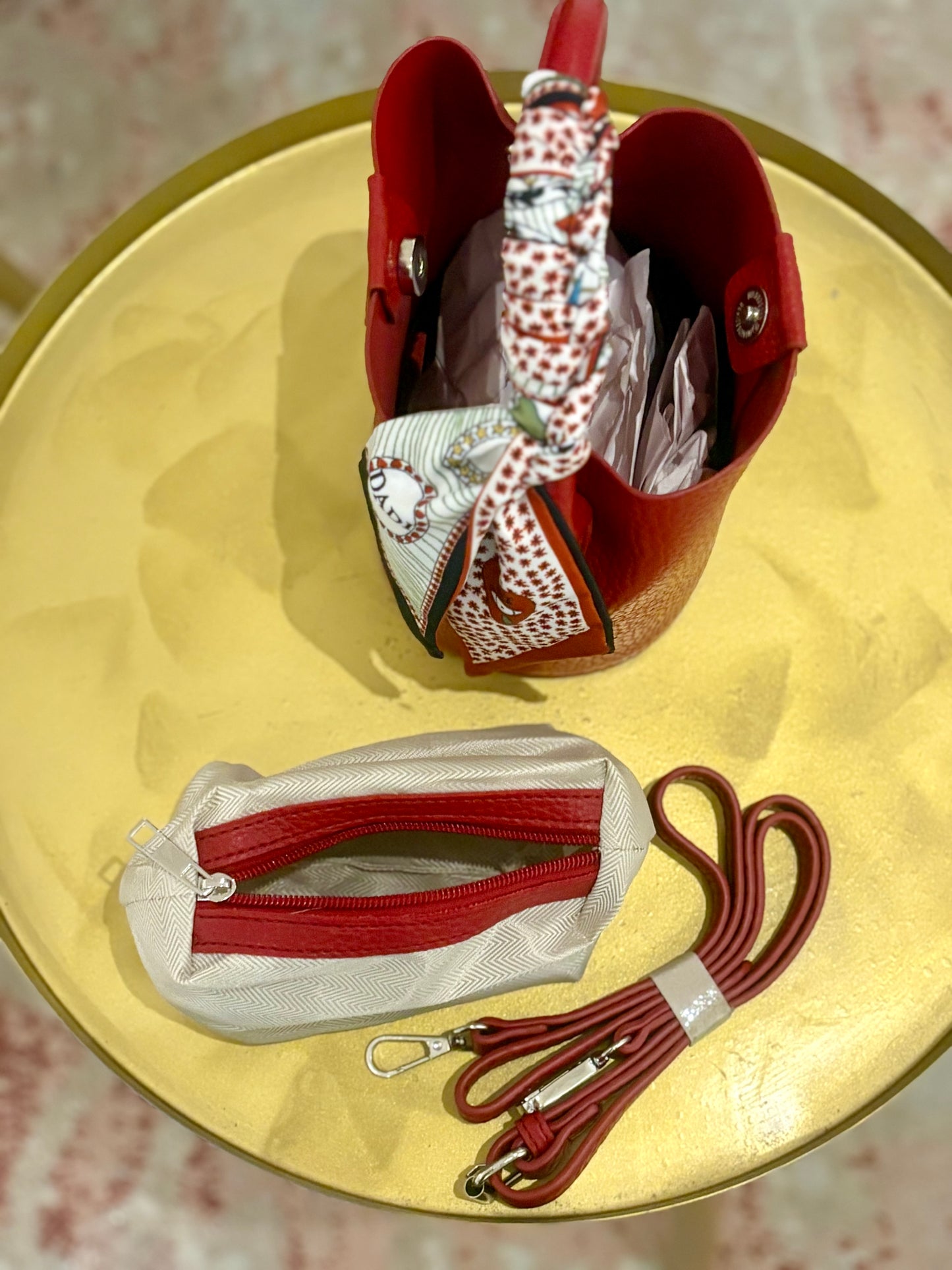 Blair Bucket Bag (Red)