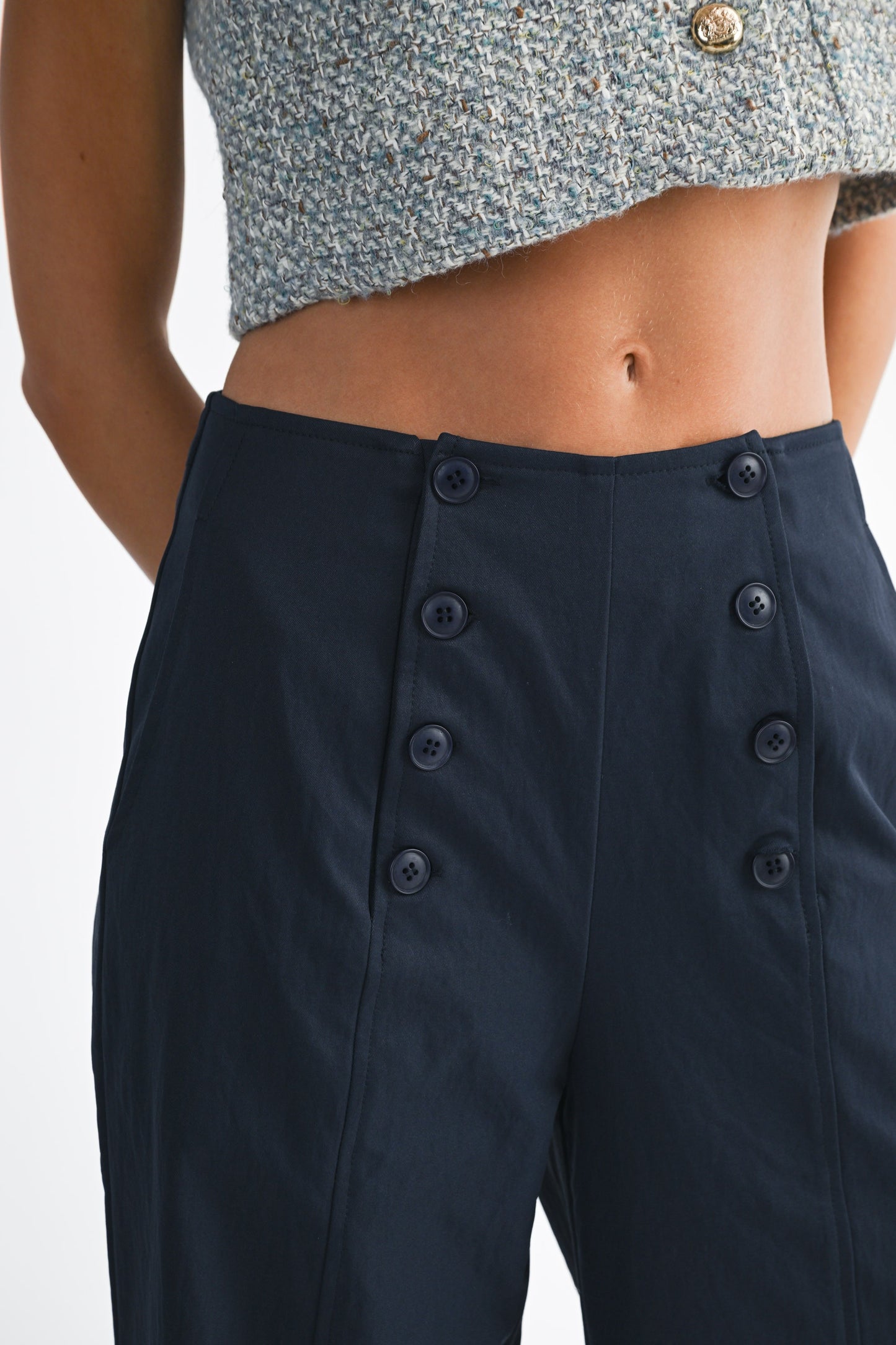 Marine Button Front Pant