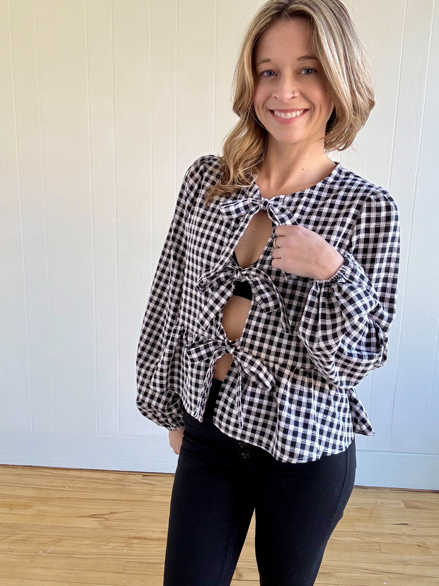 Gemma Babydoll Bow Top