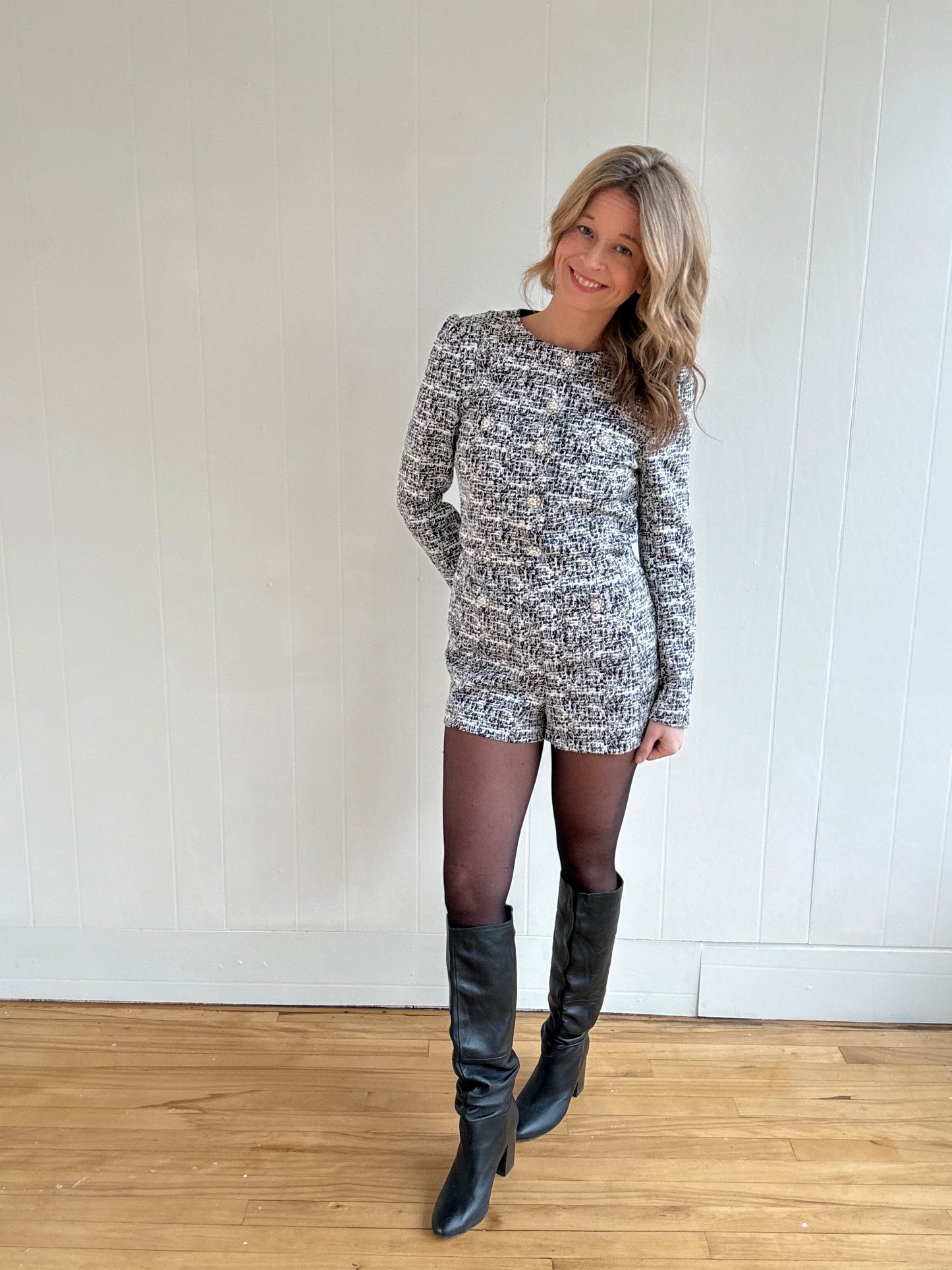 Daphne Jacquard Romper