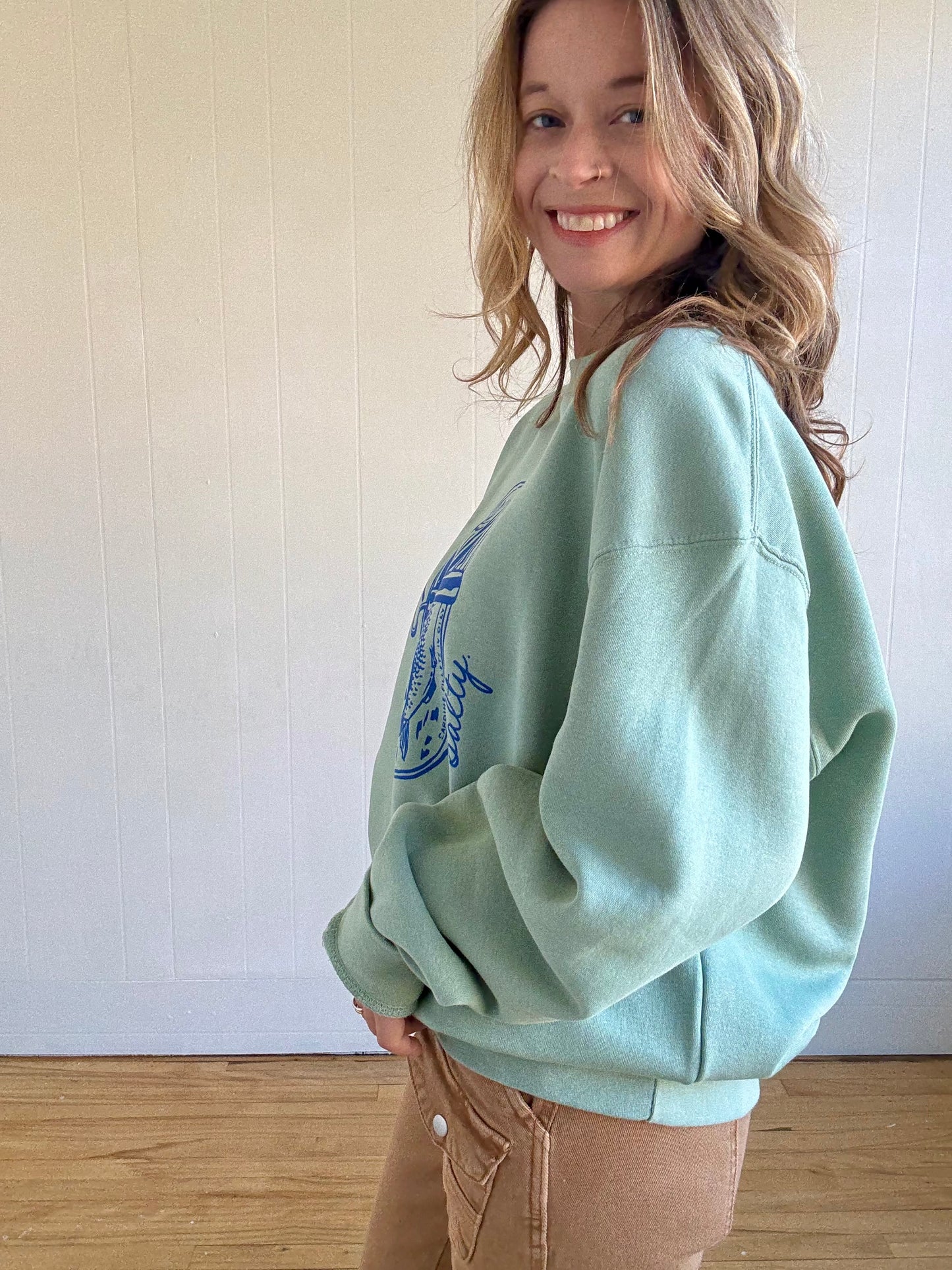 Salty Sardines Sweatshirt (Sea Green)