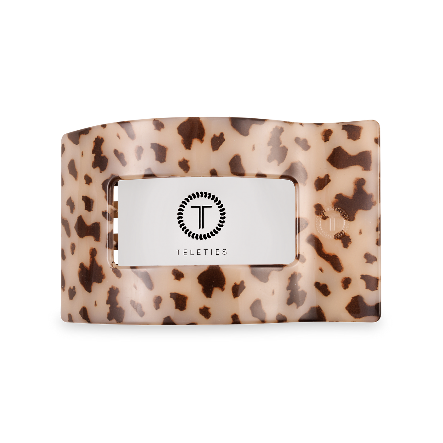 Blonde Tortoise Flat Rectangle Hair Clip, Medium