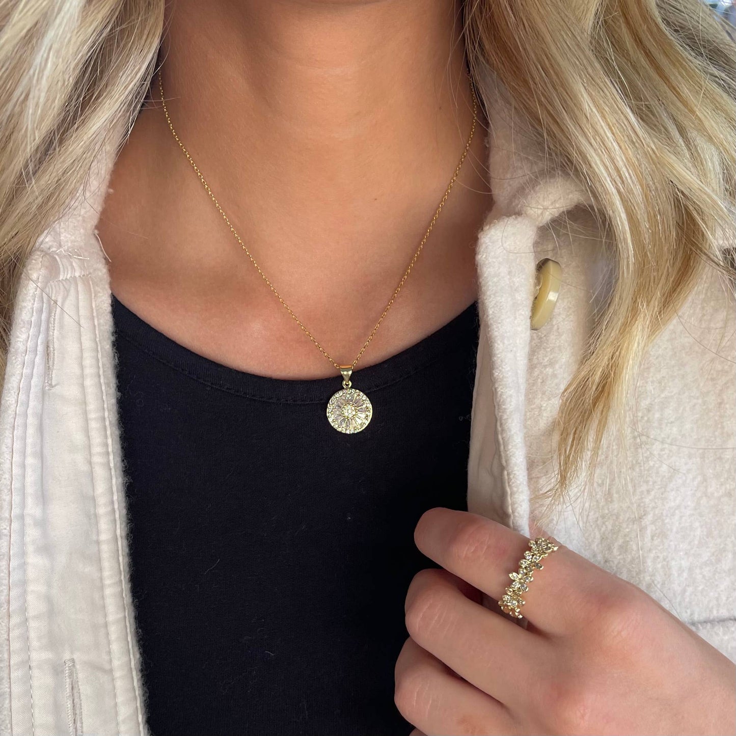Antique Crystal Necklaces- Gold