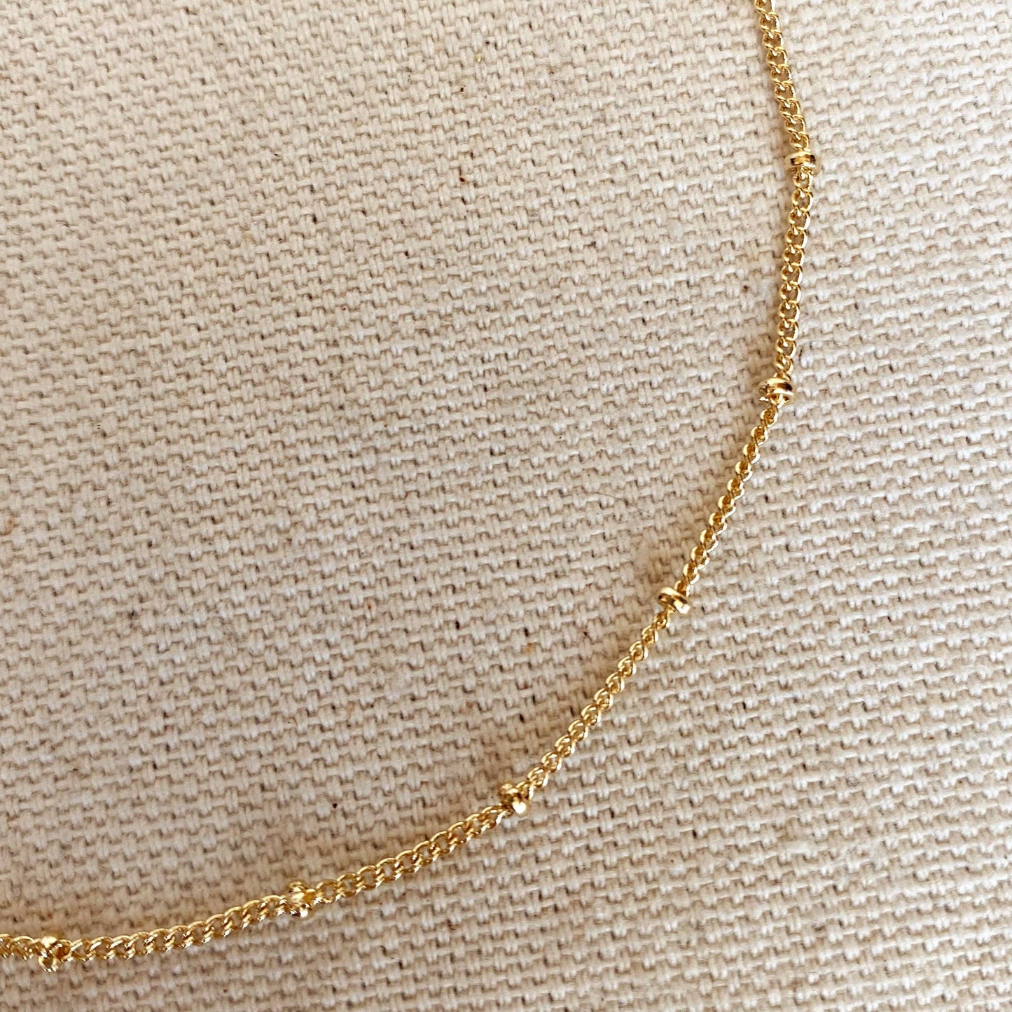 Satellite Chain Anklet, 18k Gold Filled