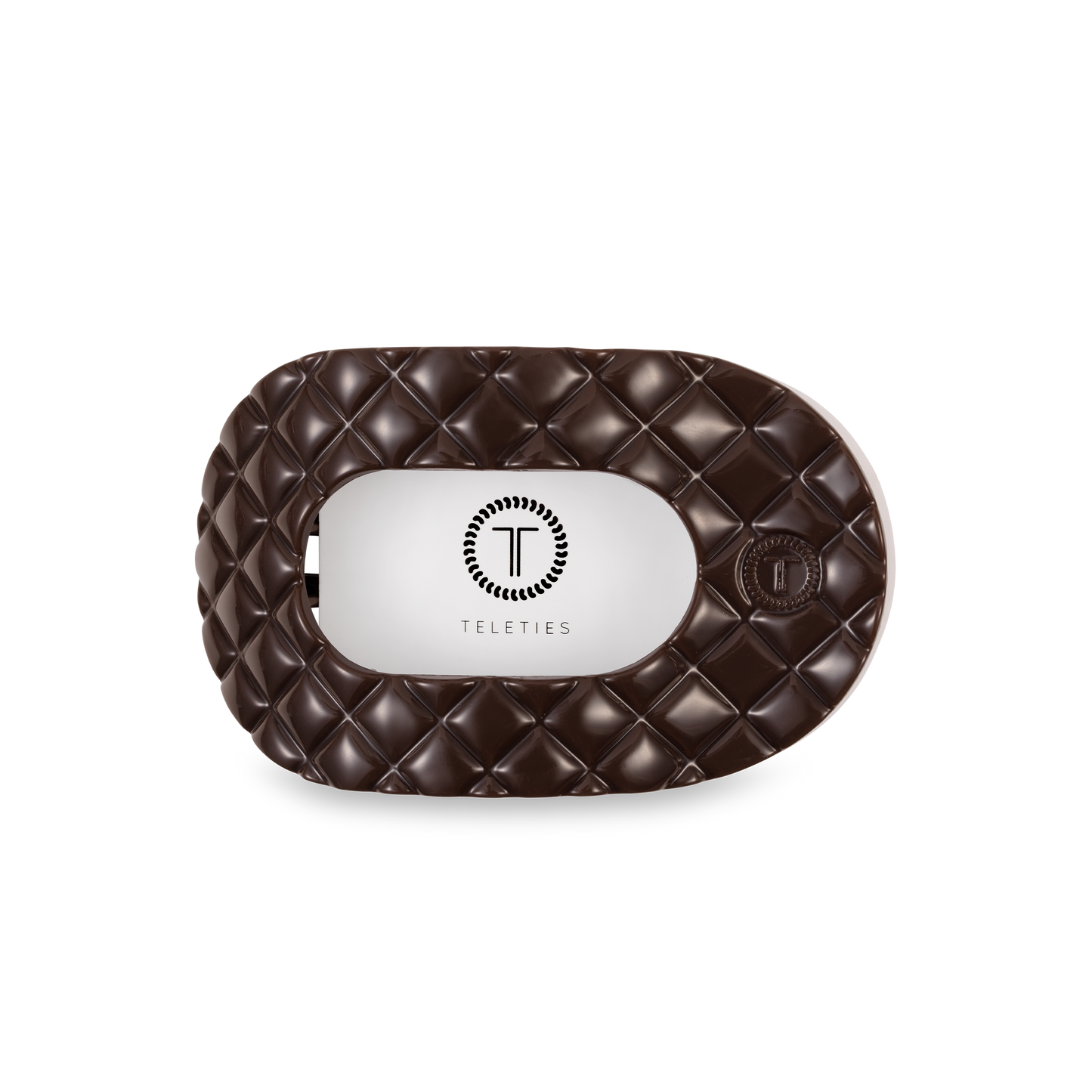 Flat Round Hair Clip | Truly Taupe Quilted |Medium