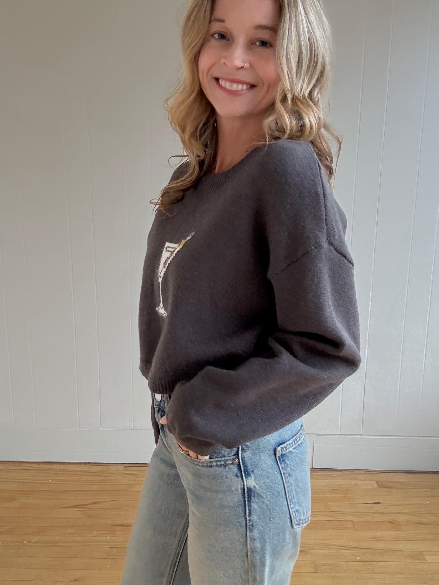 Mandy Martini Sweater (Charcoal)