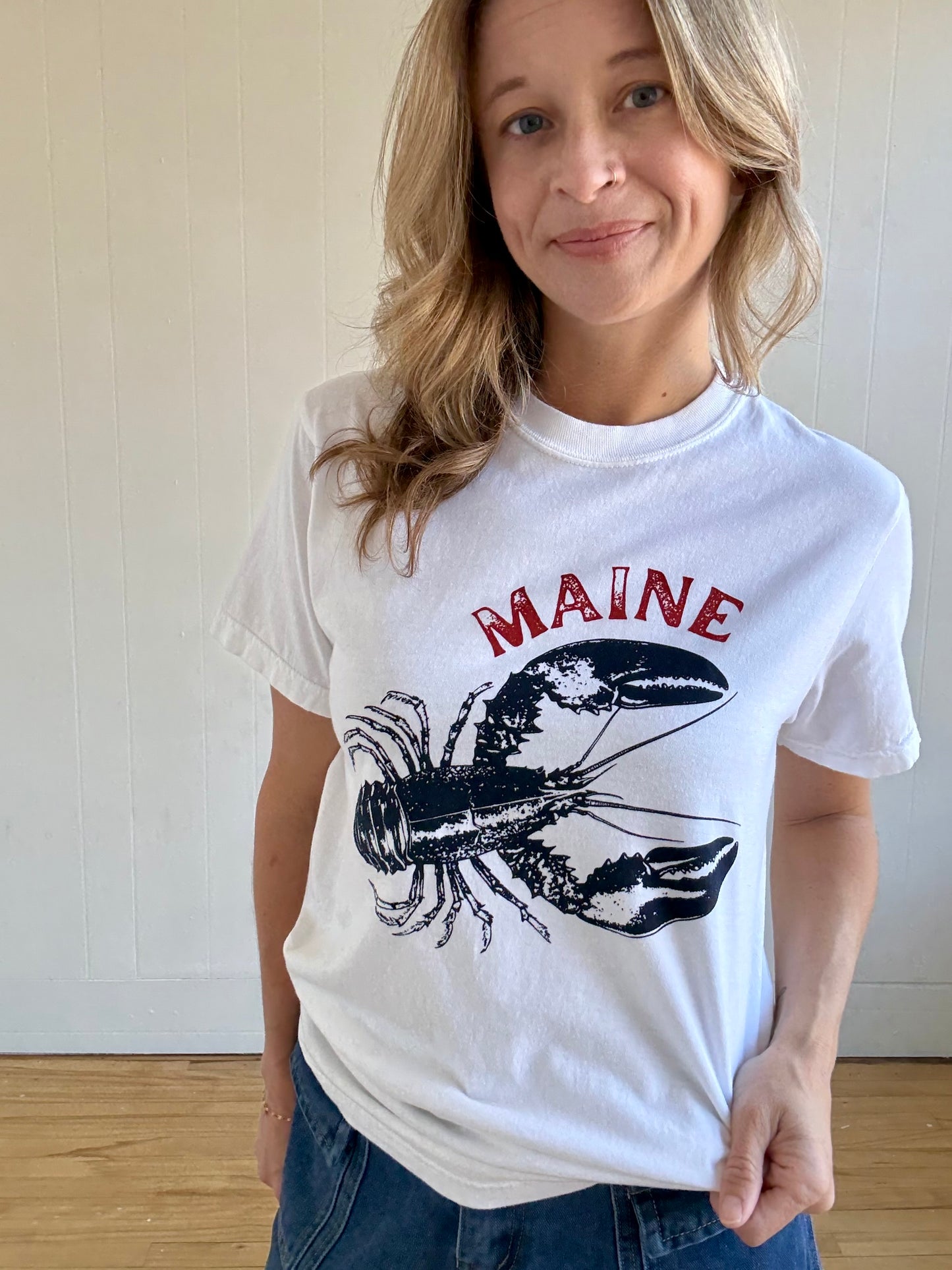 Maine Lobster Tee (White)