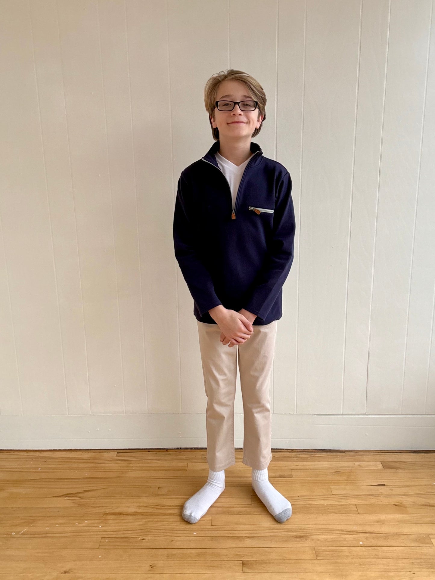 Kingston 1/4 Zip Pullover - Navy (kids)