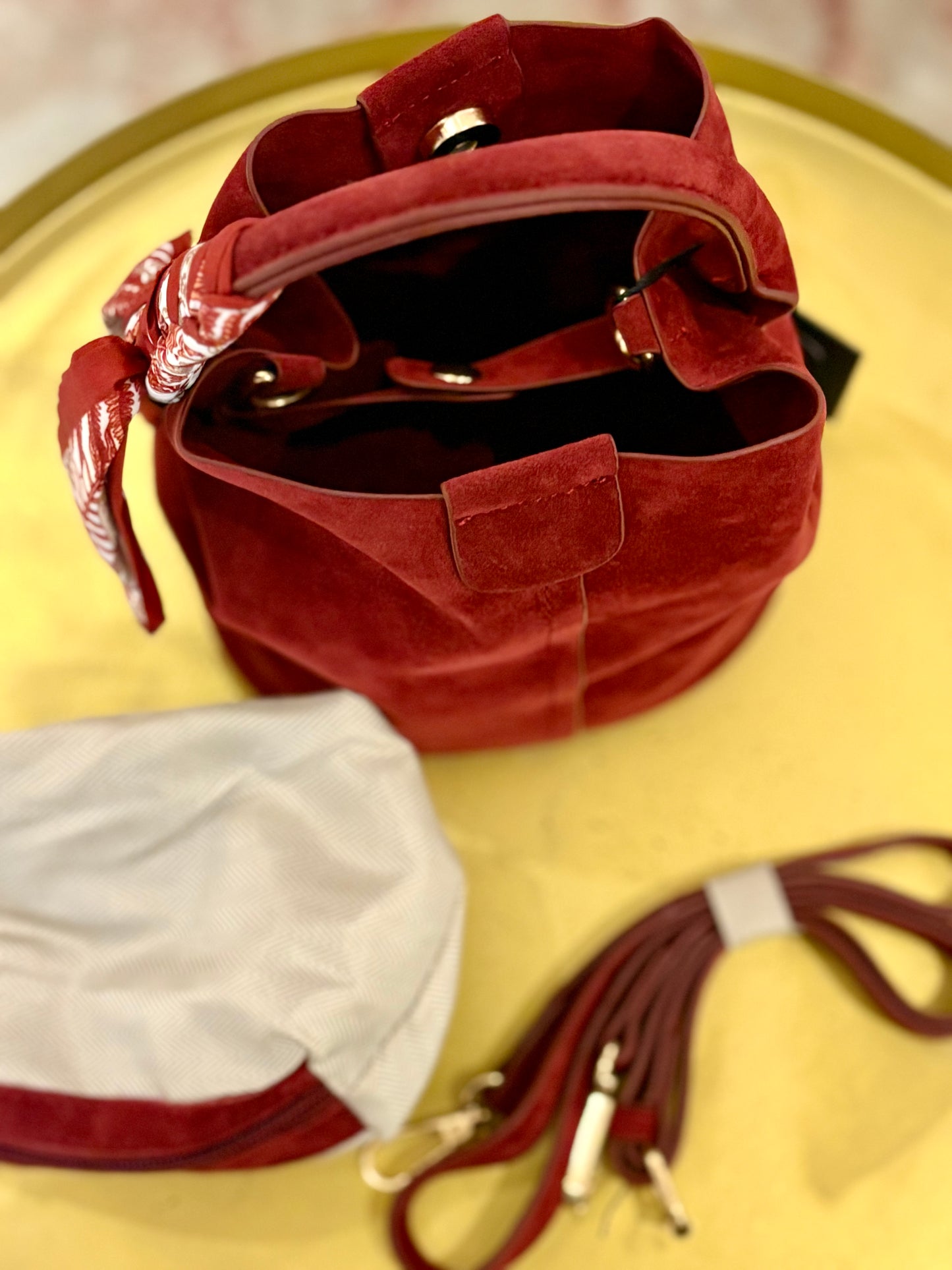 Blair Bucket Bag (Burgundy)