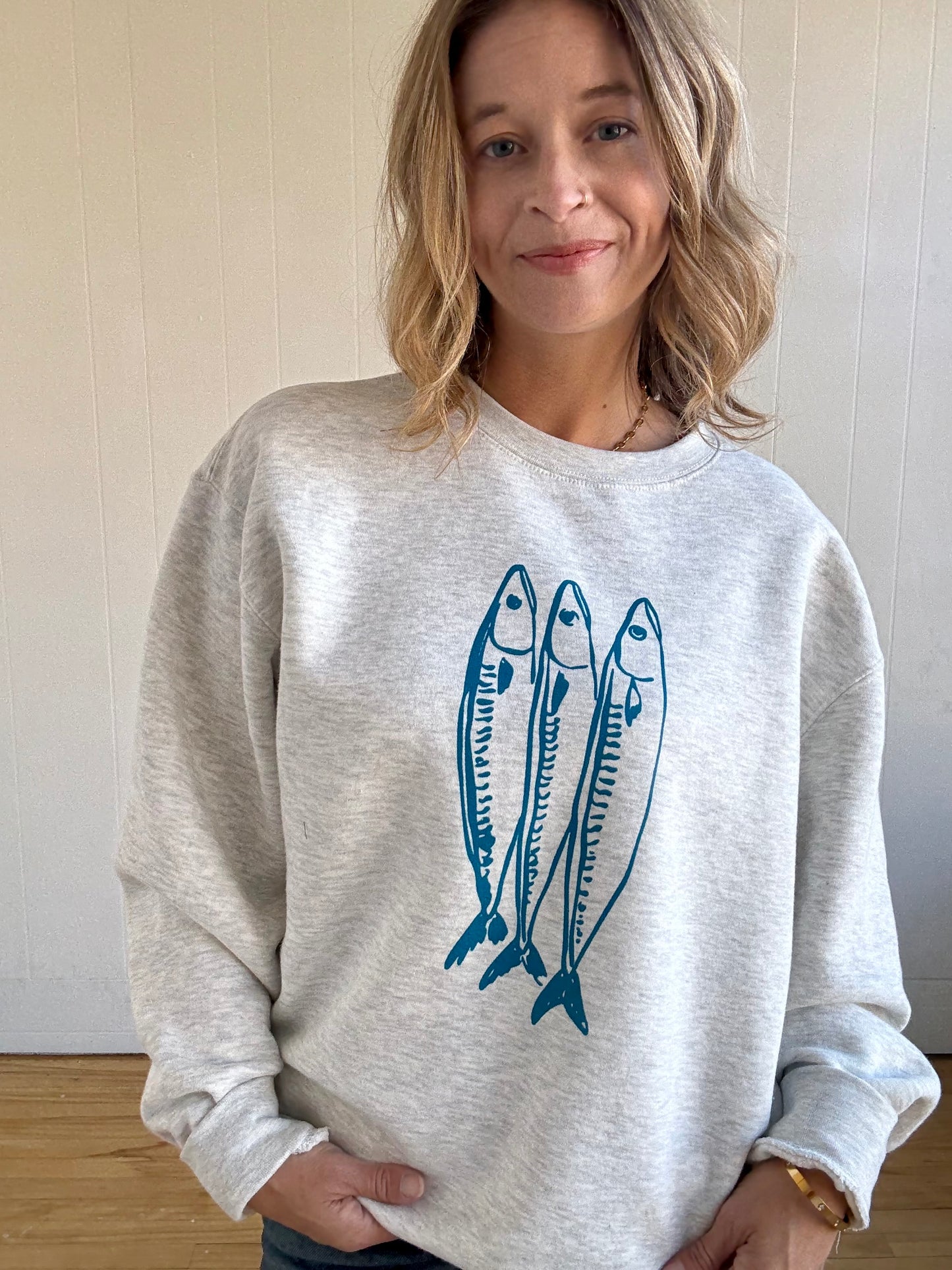 Three Little Fish Sweatshirt (Oat Heather)