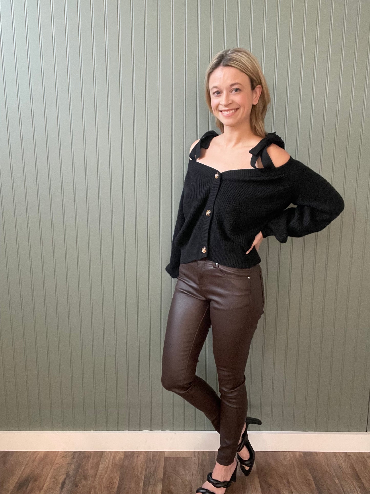 Jade Leatherette Pants