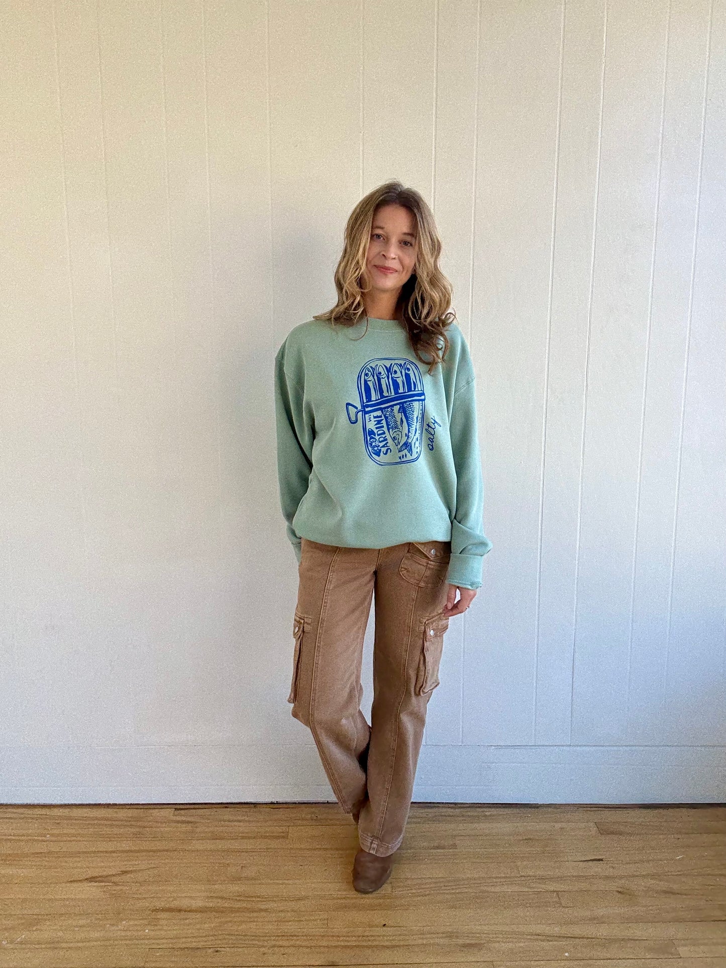 Salty Sardines Sweatshirt (Sea Green)