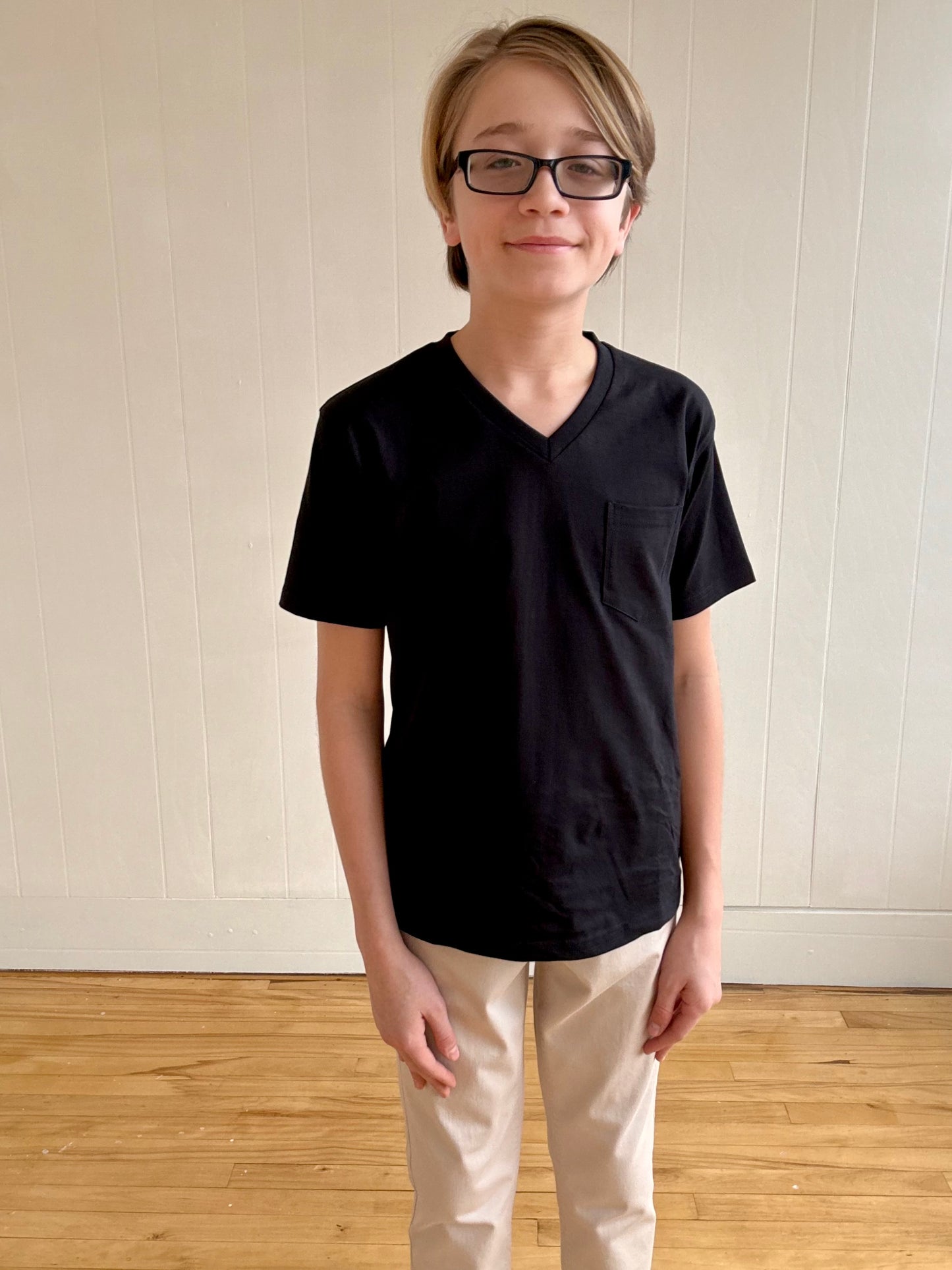 Black V-Neck Tee (kids)