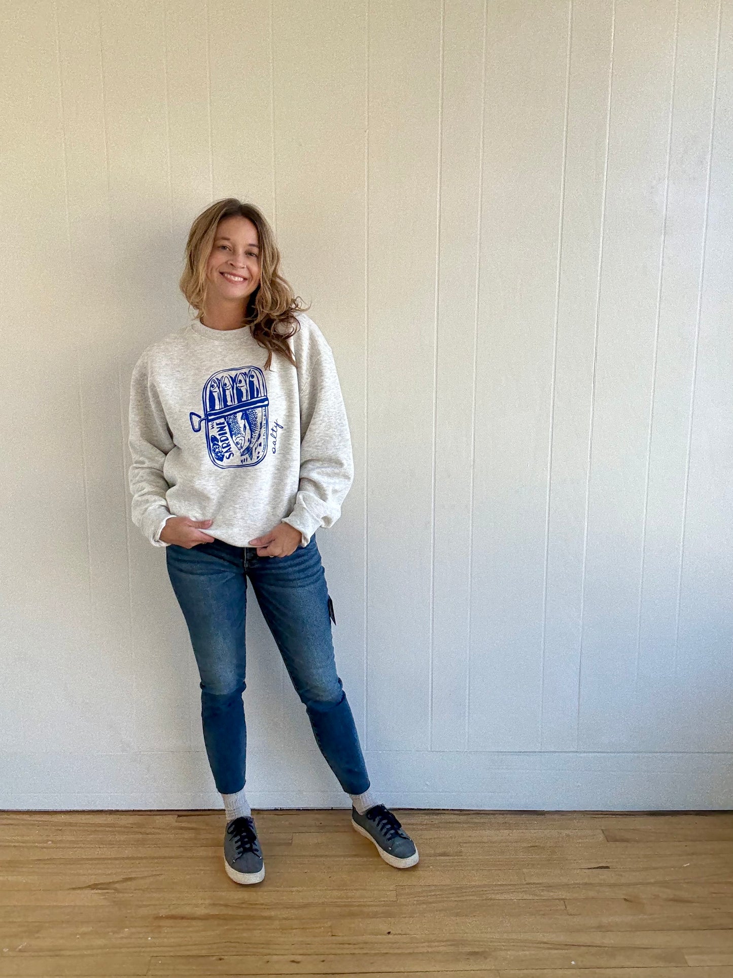 Salty Sardines Sweatshirt (Oat Heather)