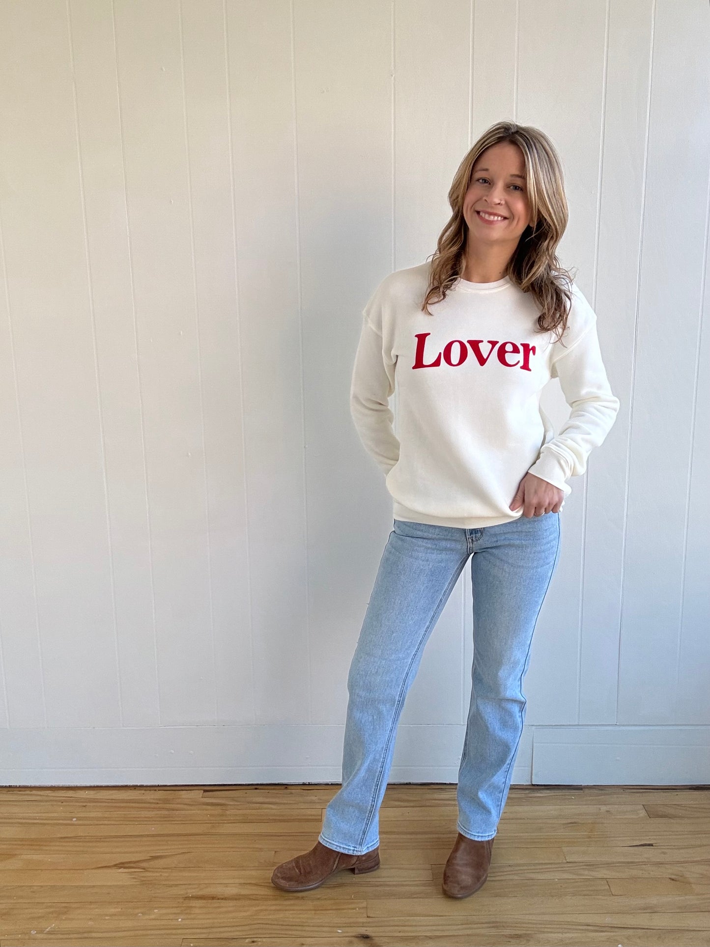 LOVER Graphic Sweatshirt (Vintage White)
