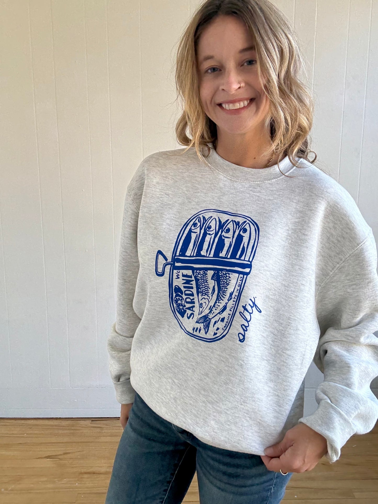 Salty Sardines Sweatshirt (Oat Heather)