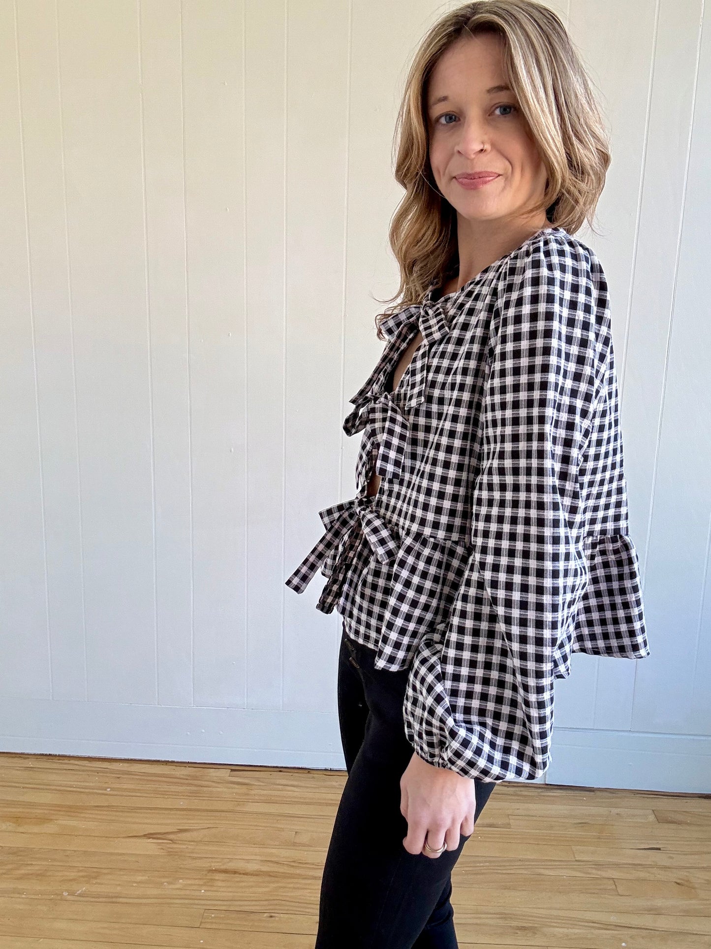 Gemma Babydoll Bow Top