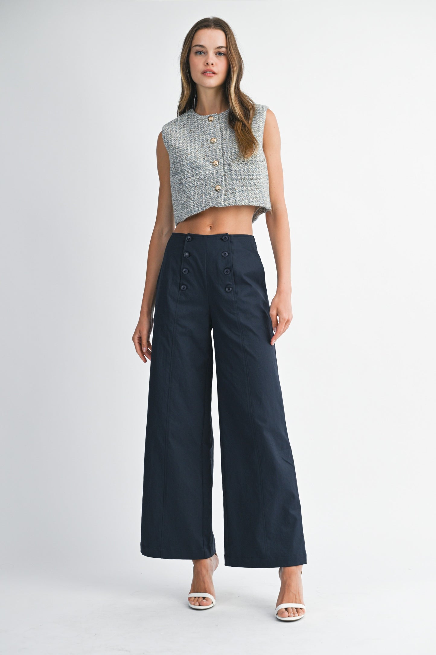 Marine Button Front Pant