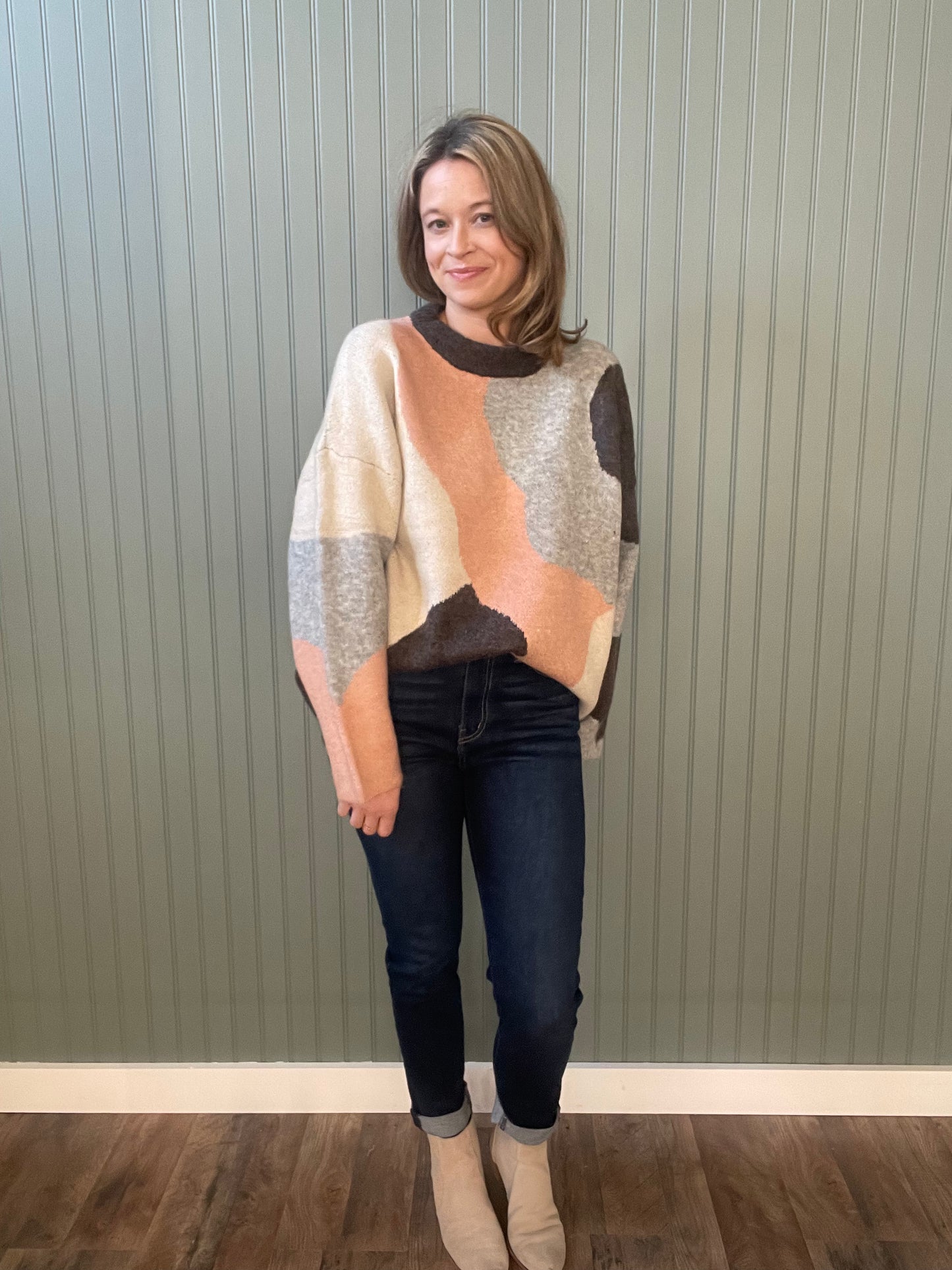 Chrissy Color Block Sweater
