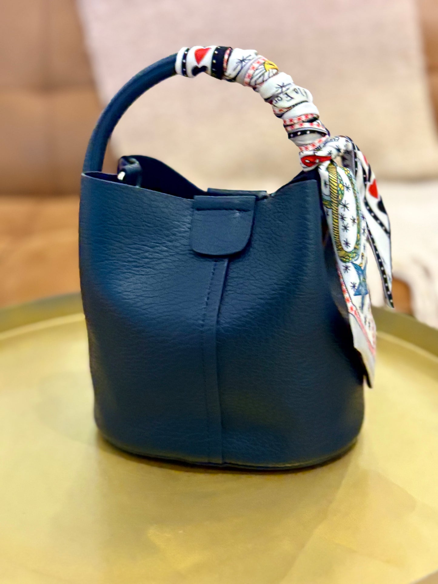 Blair Bucket Bag (Navy)