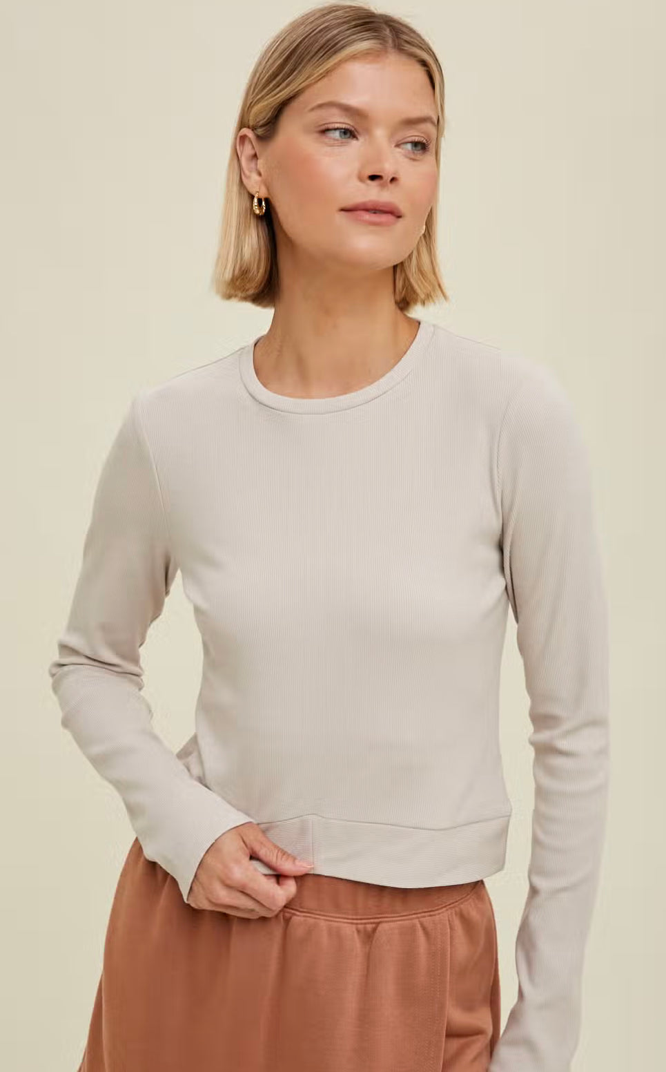 Kylie Crop (Stone)