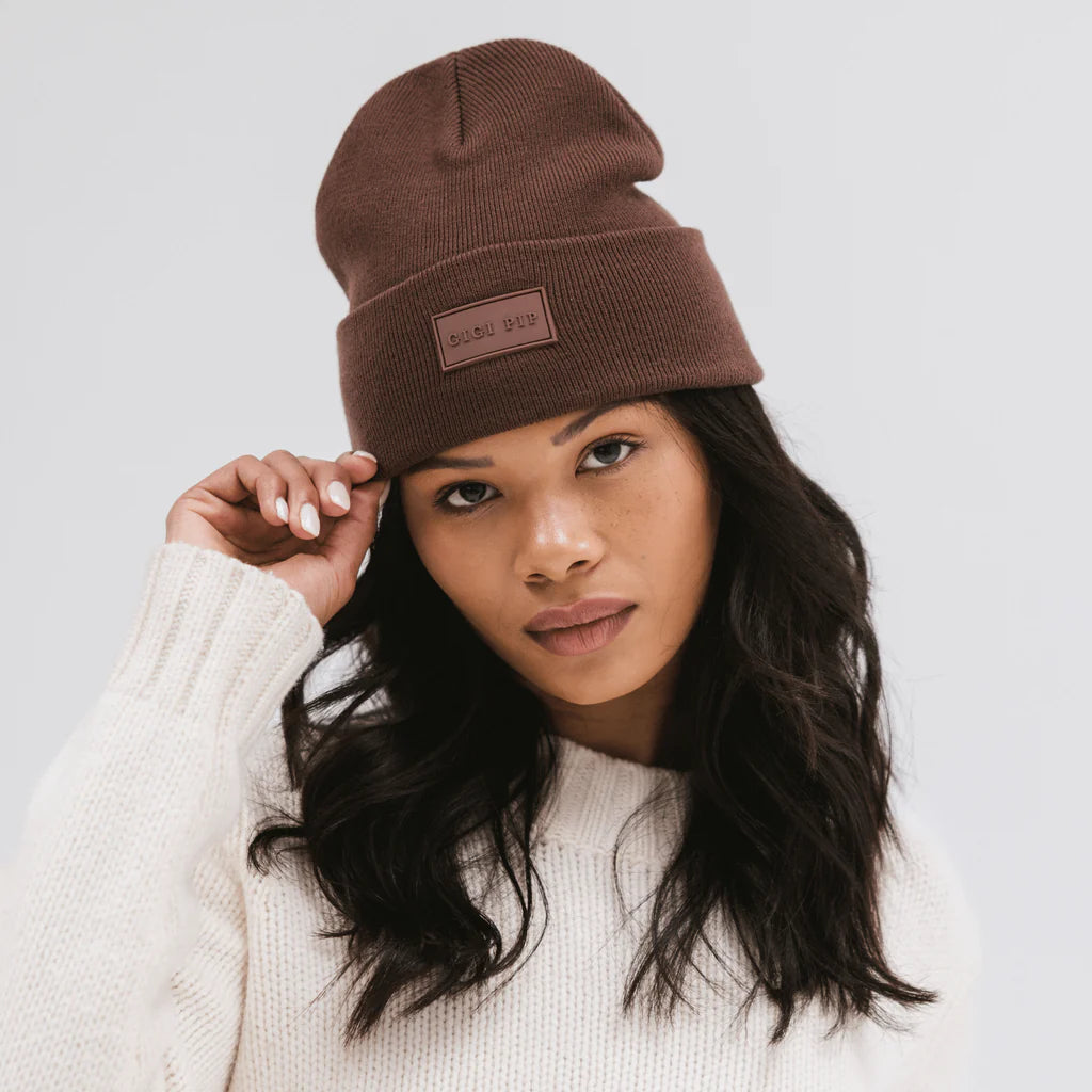 Pip Knit Beanie (Chocolate)