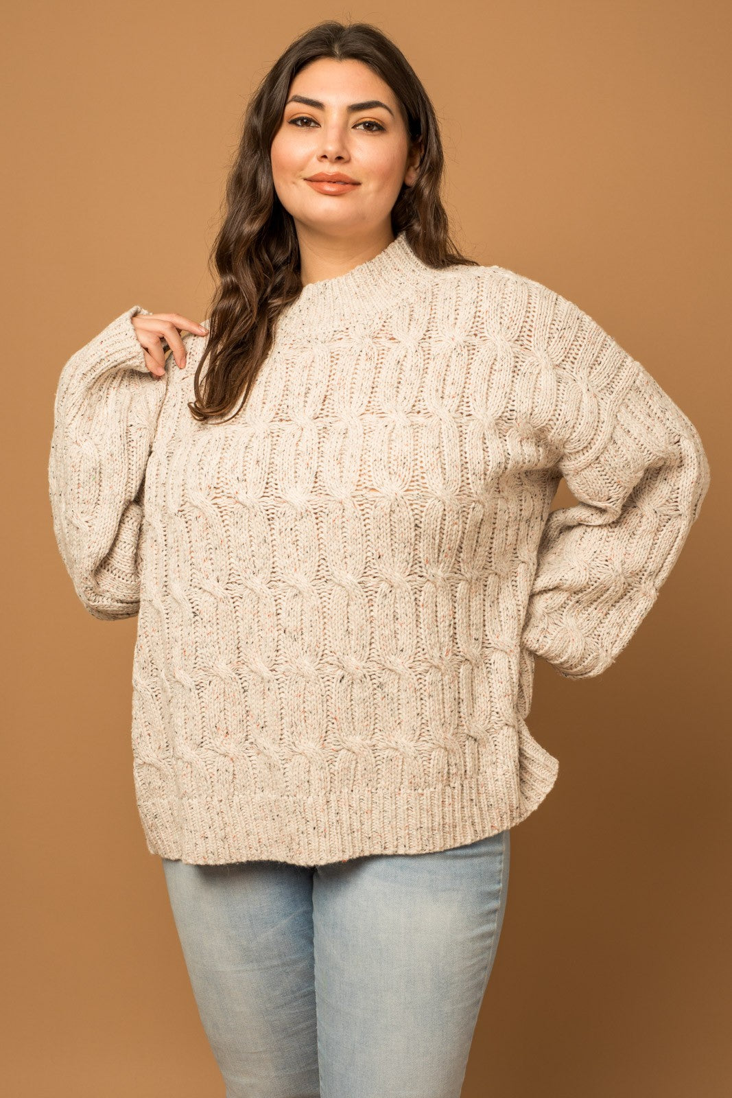 Mila Cable Sweater (Plus)