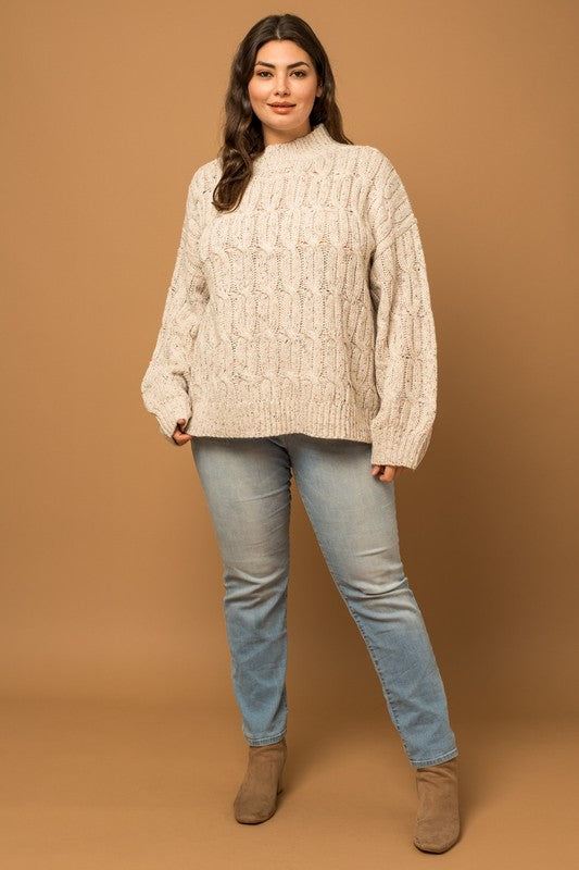 Mila Cable Sweater (Plus)
