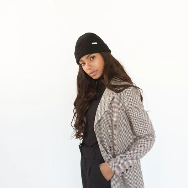 Ash Fisherman Beanie (Black)