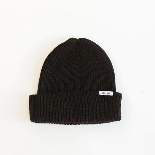 Ash Fisherman Beanie (Black)