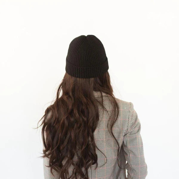 Ash Fisherman Beanie (Black)