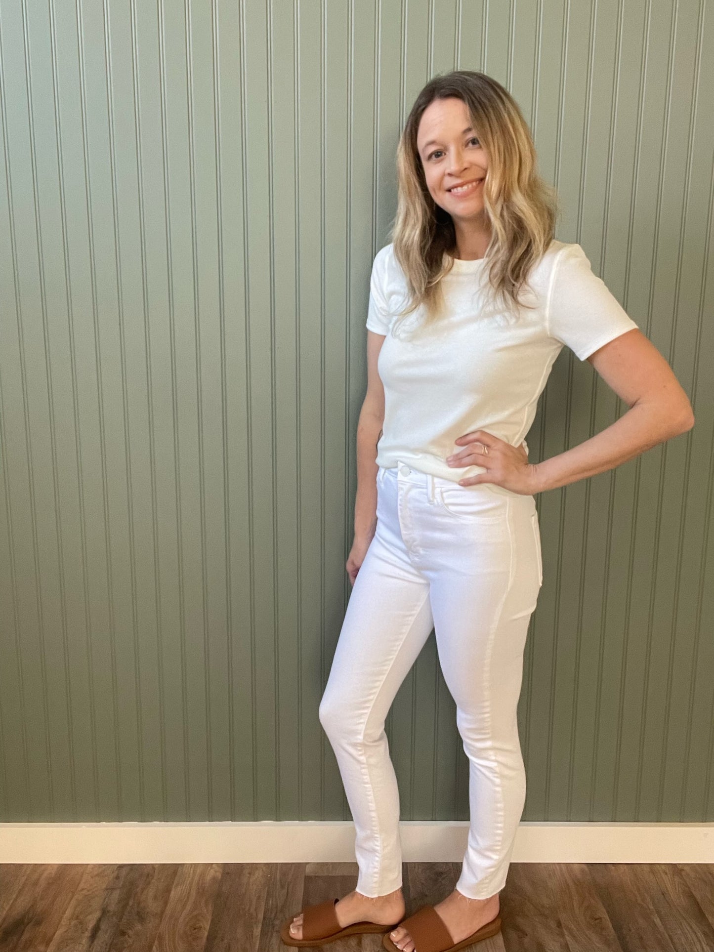 Optic White Jean