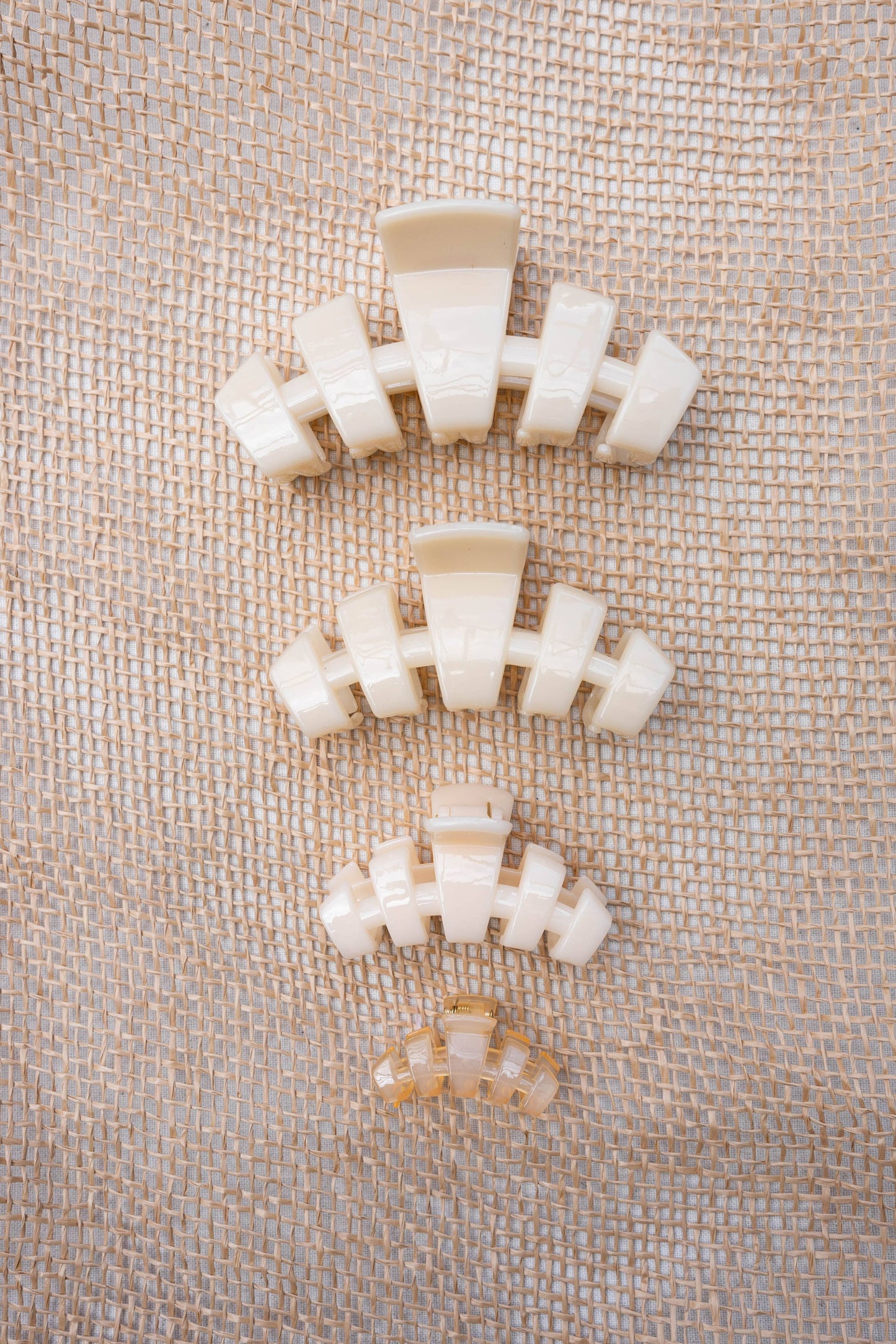 Almond Beige Classic Hair Clip, Small