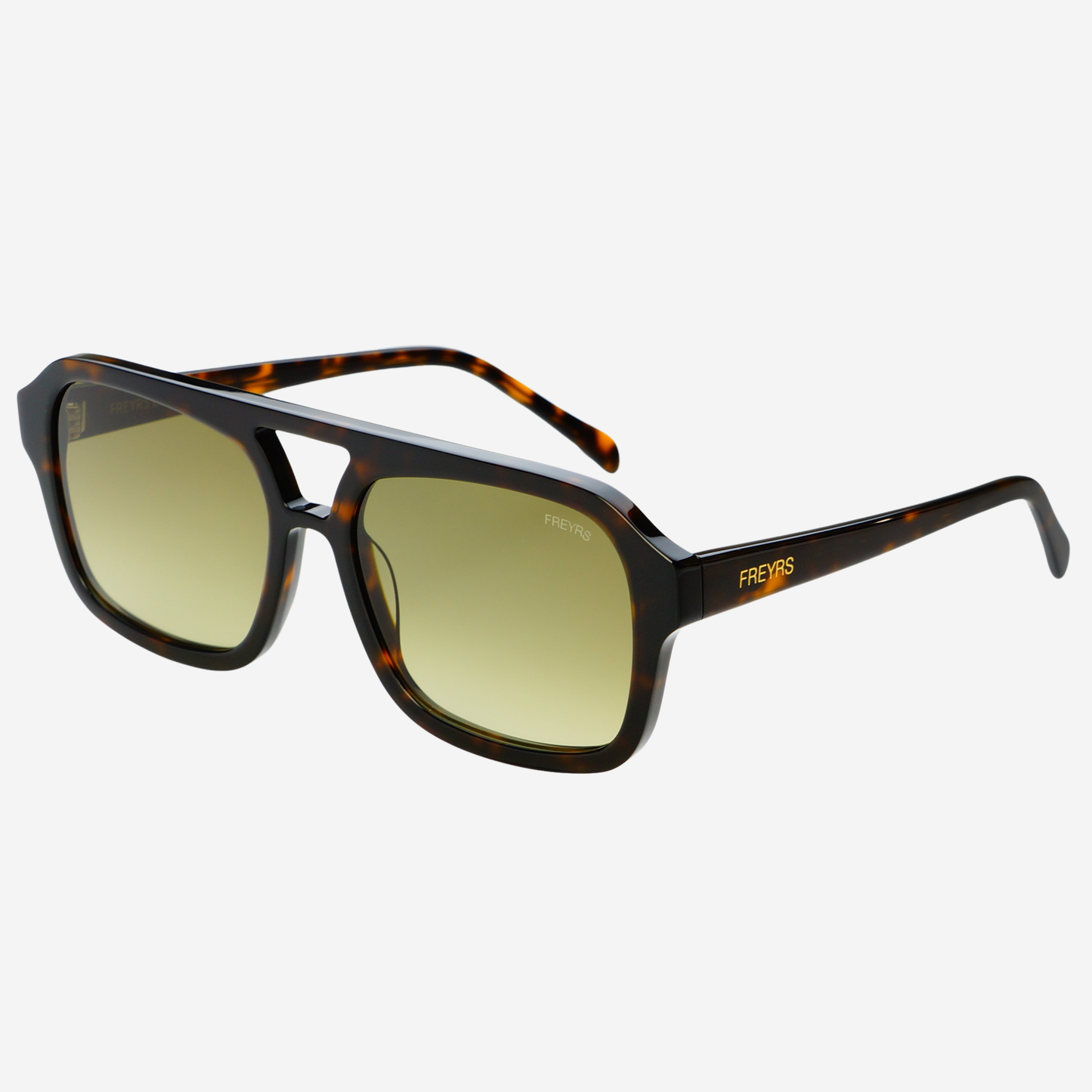 Havana Acetate Aviator Sunglasses, Dark Tortoise