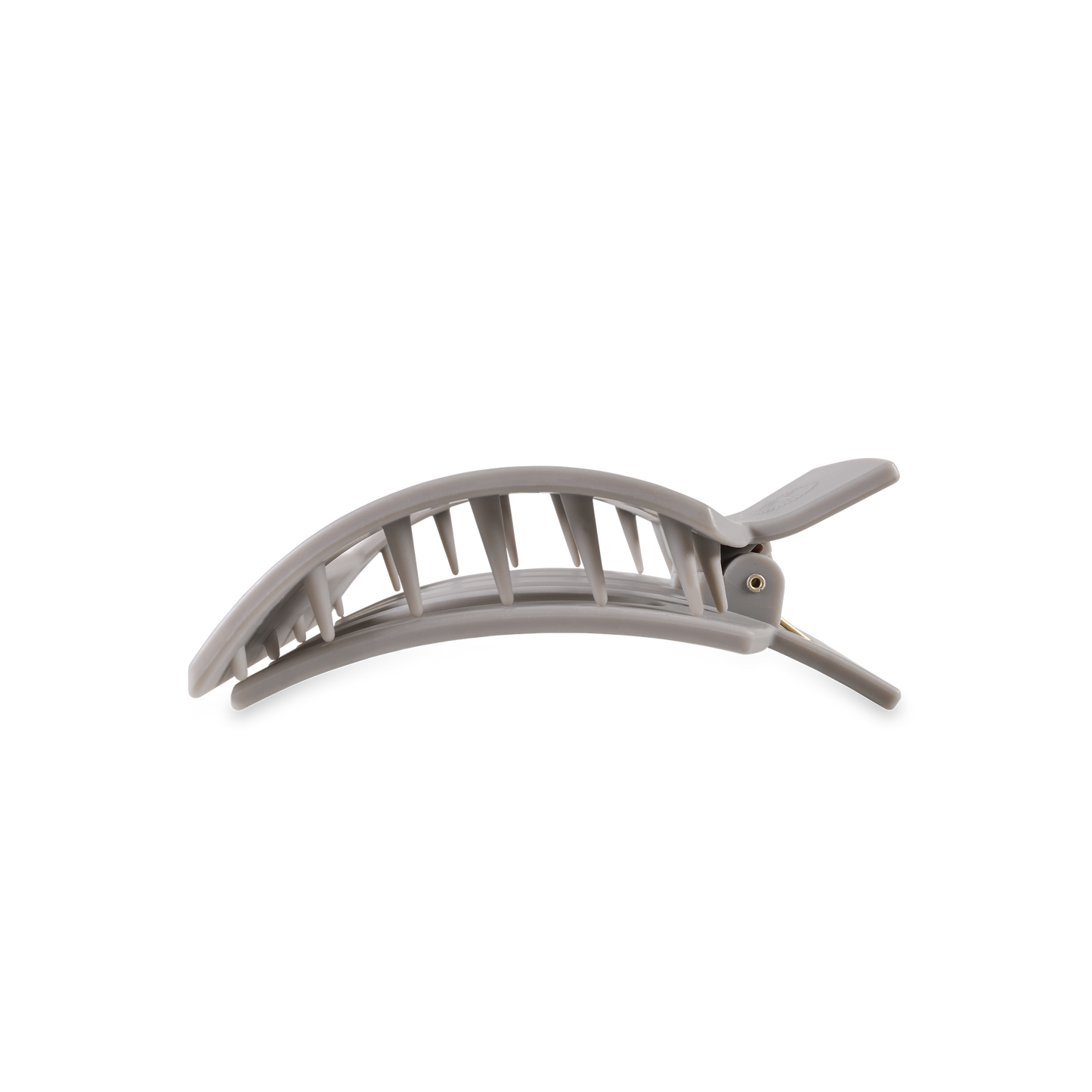 Square Flat Hair Clip | Silver Flames |Medium