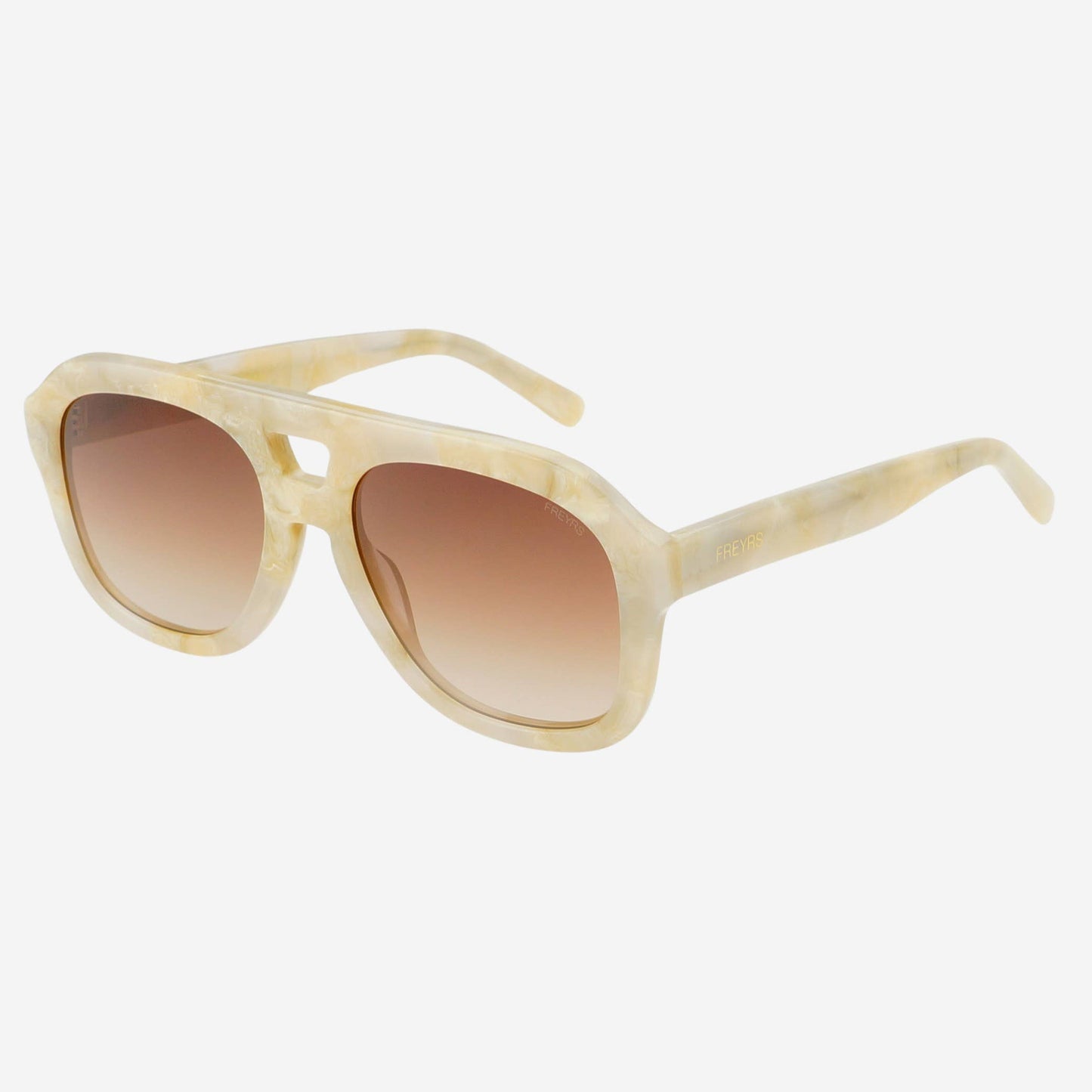 Voyager Acetate Oversized Aviator Sunglasses, Gray Pearl