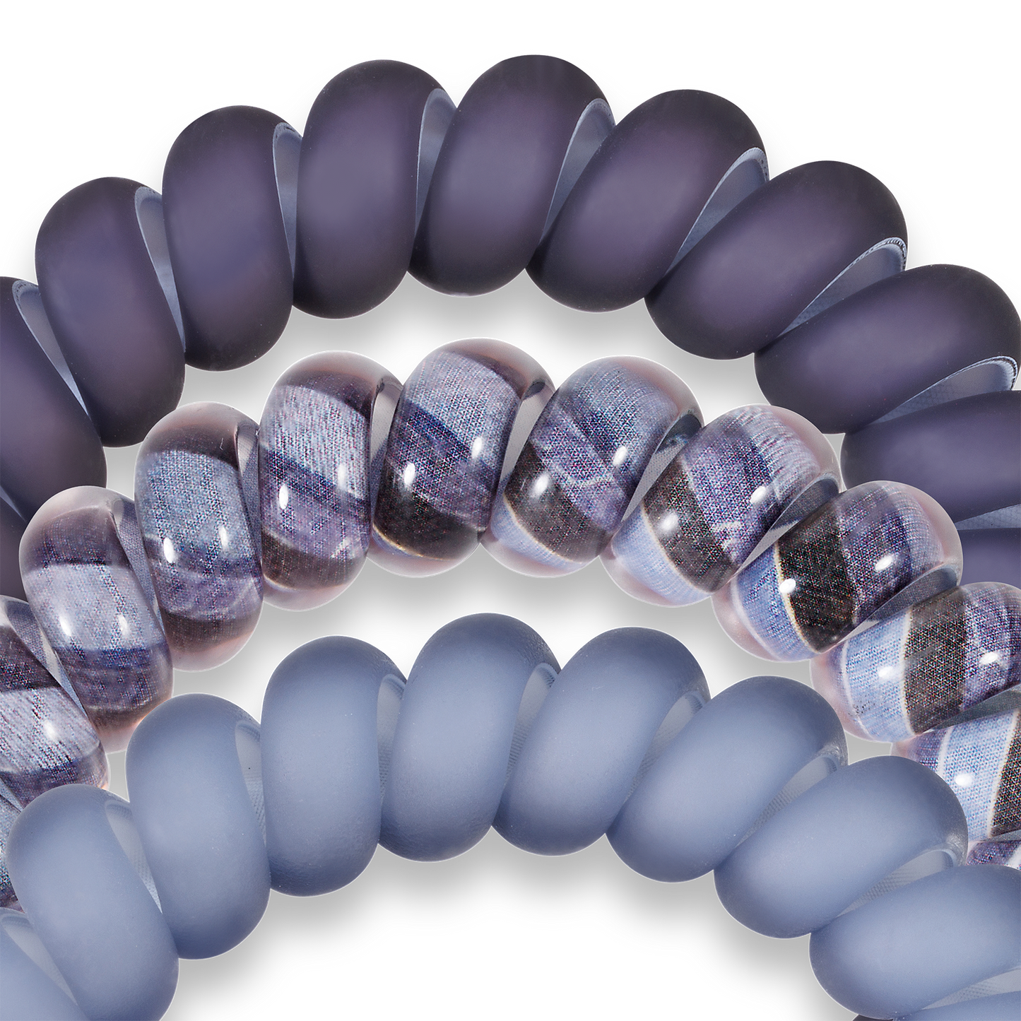 Spiral Hair Coils | Midnight Rain | Large