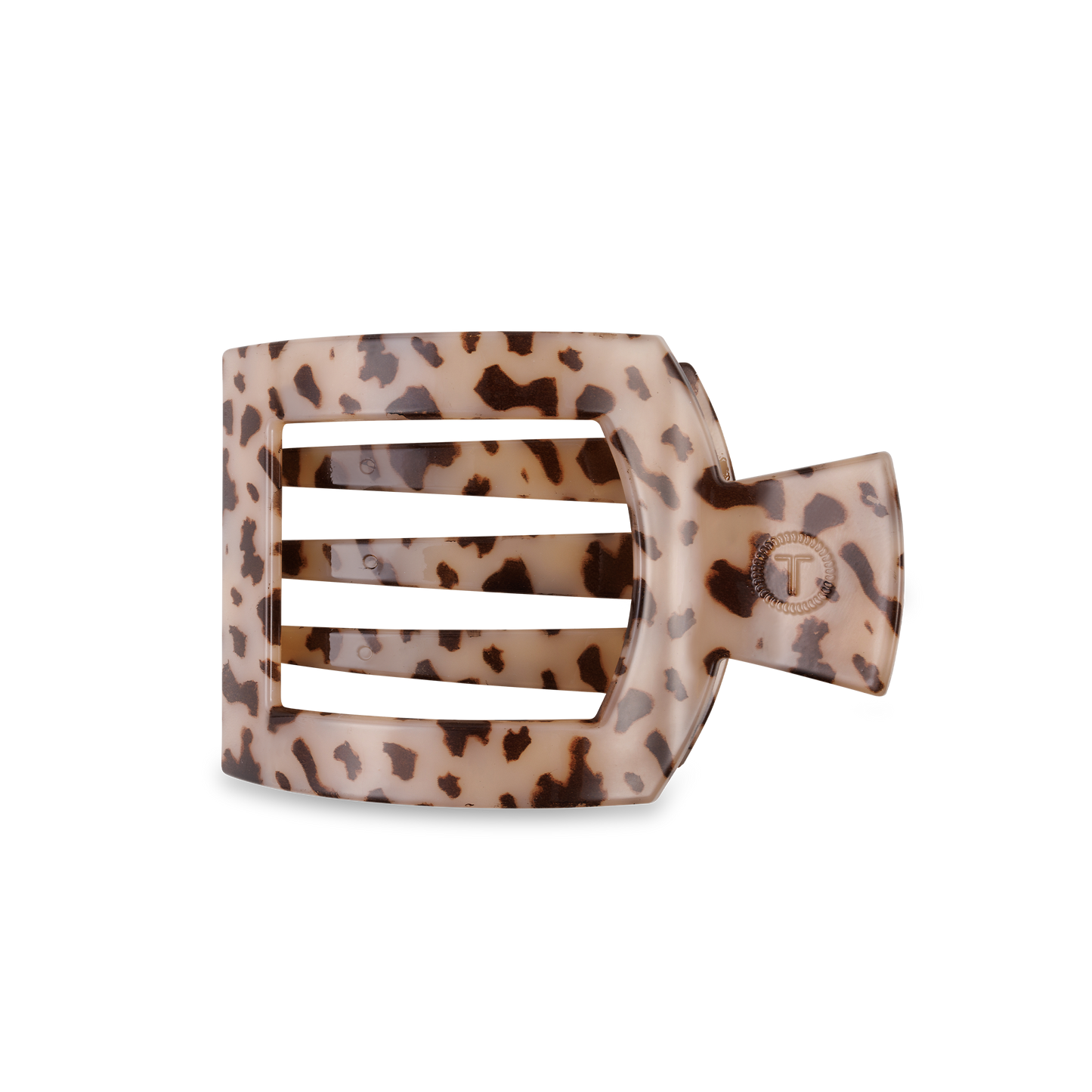 Blonde Tortoise Square Flat Hair Clip, Medium